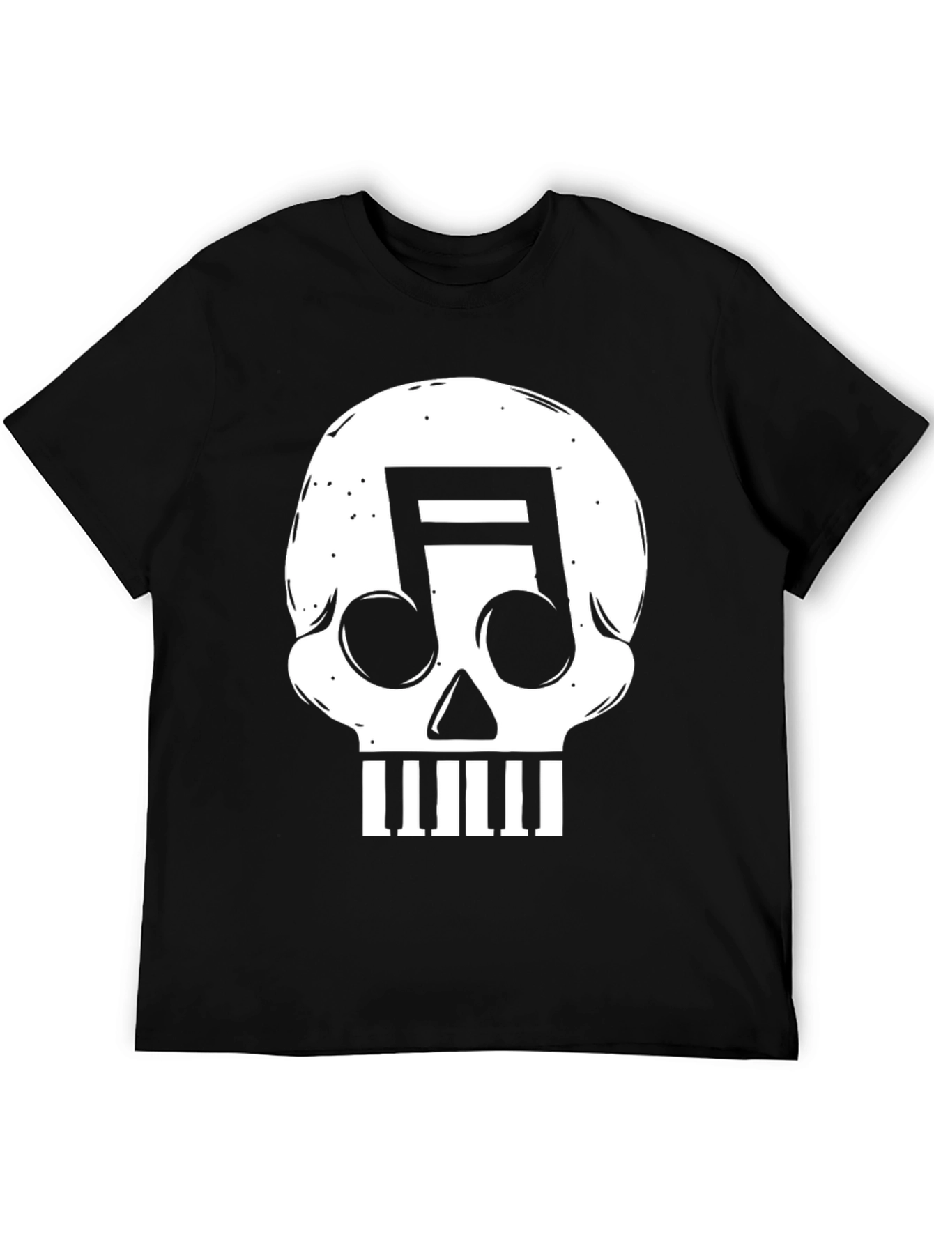 Music Skull Graphic T-Shirt - Rocker Style