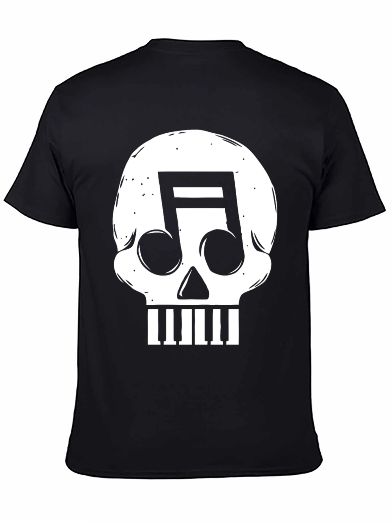 Music Skull Graphic T-Shirt - Rocker Style