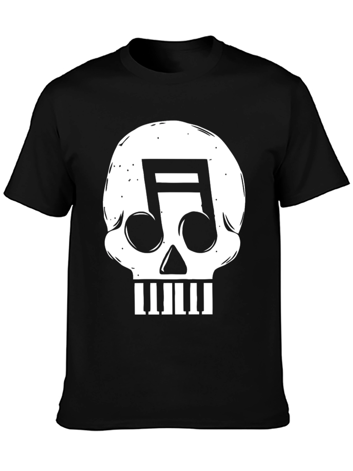 Music Skull Graphic T-Shirt - Rocker Style