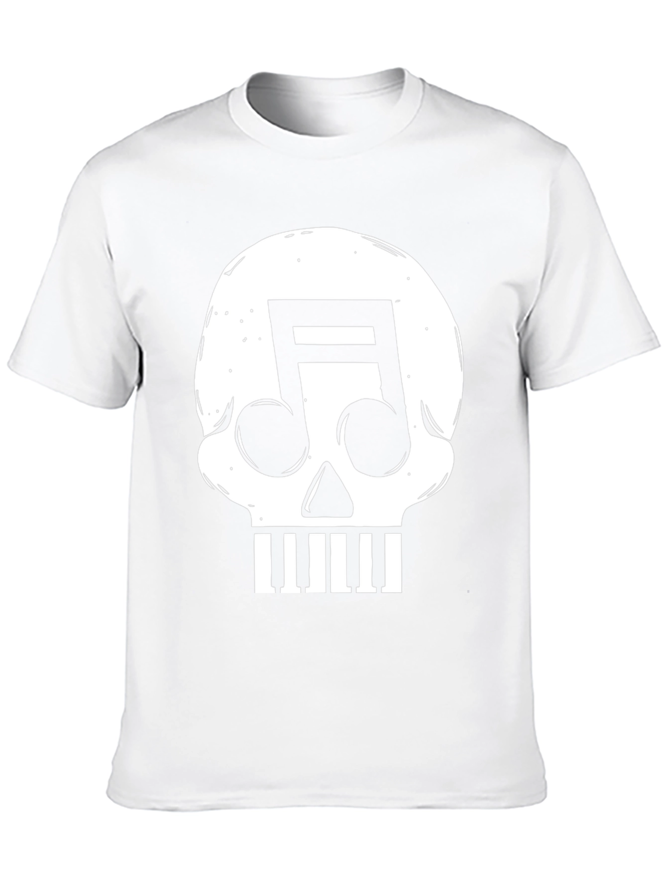 Music Skull Graphic T-Shirt - Rocker Style
