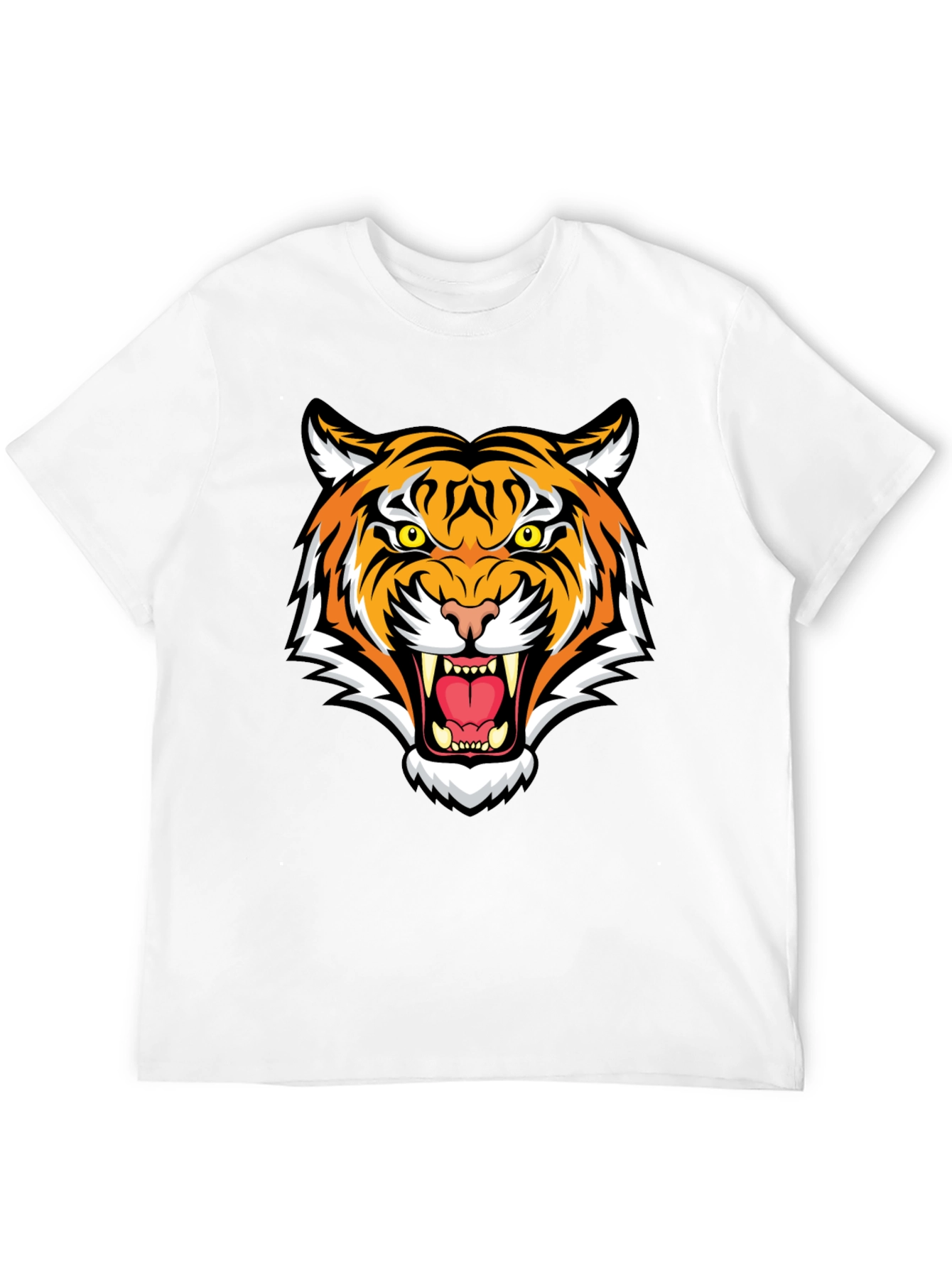 Fierce Tiger Graphic Tee - Black Cotton Blend