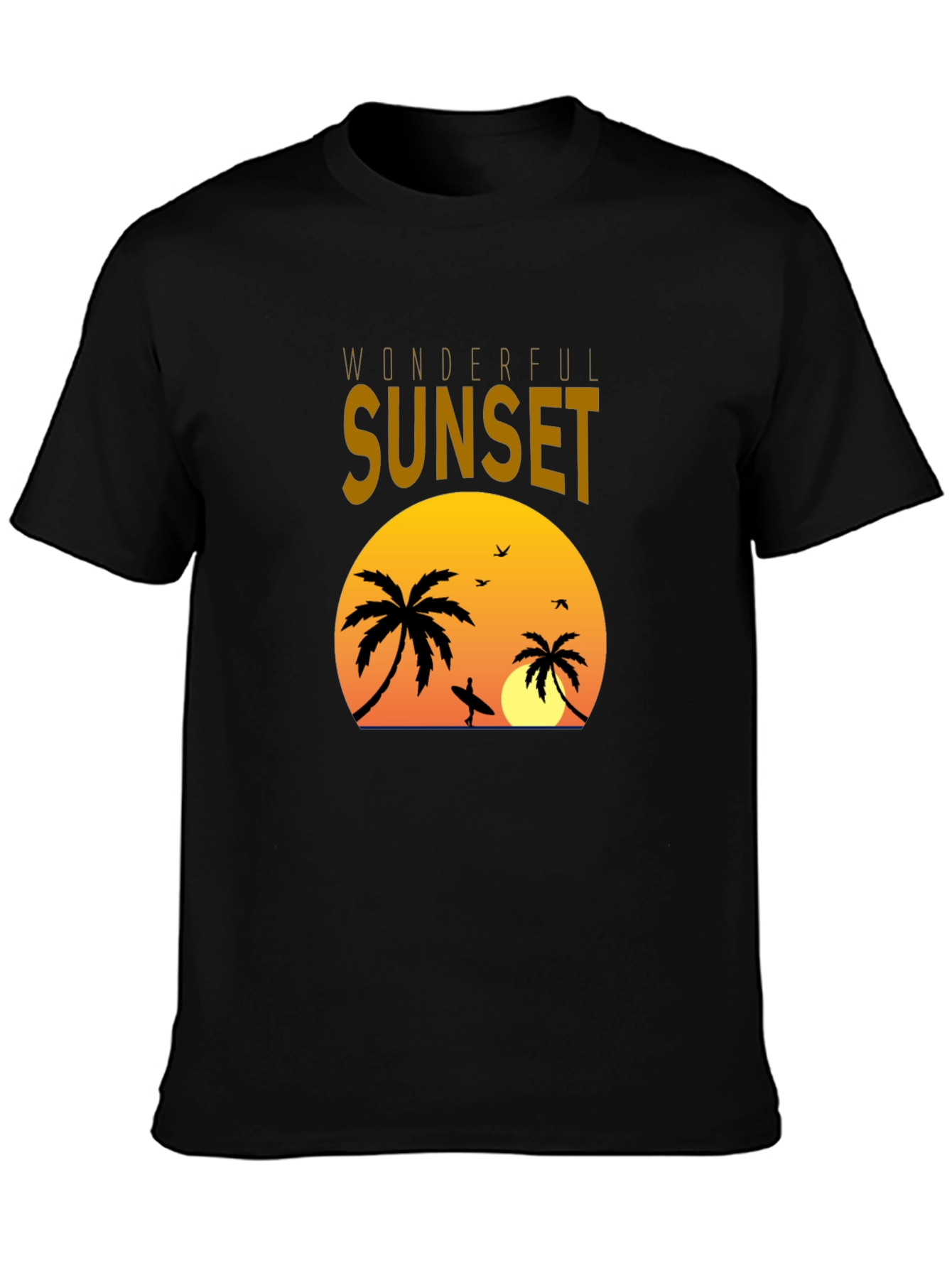 Sunset Palms Graphic Tee - Tropical Vibe