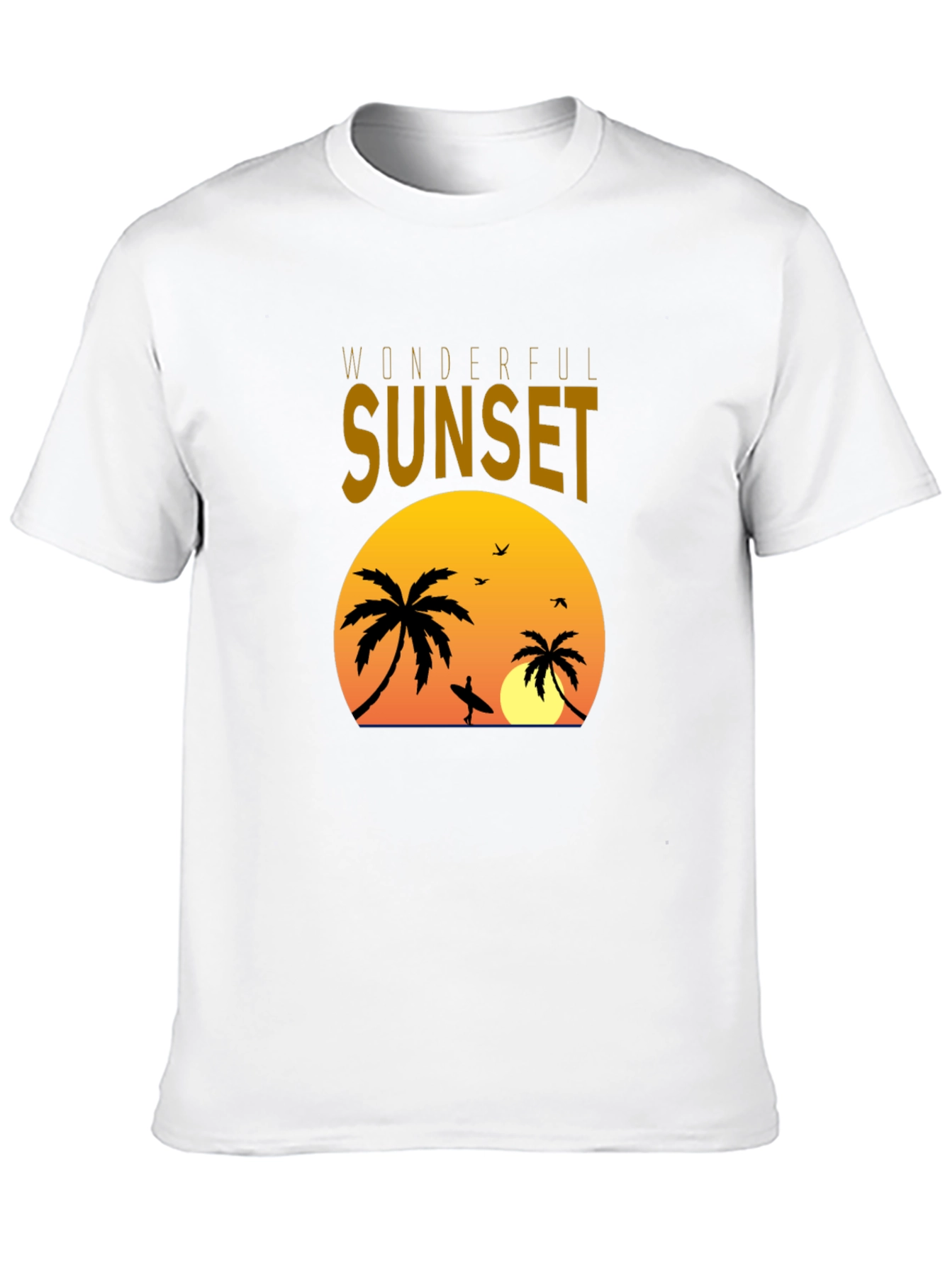 Sunset Palms Graphic Tee - Tropical Vibe
