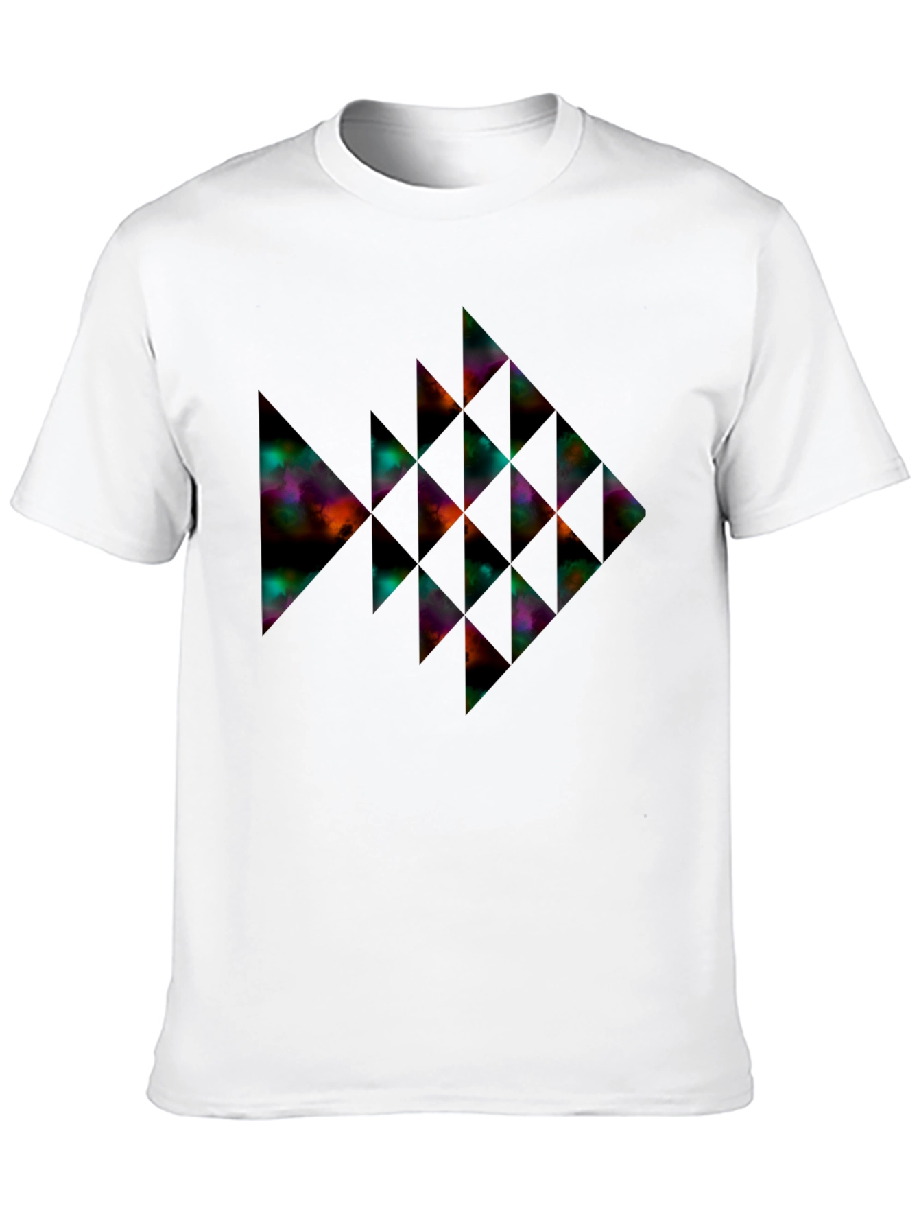 Geometric Fish Graphic Tee - Modern Style
