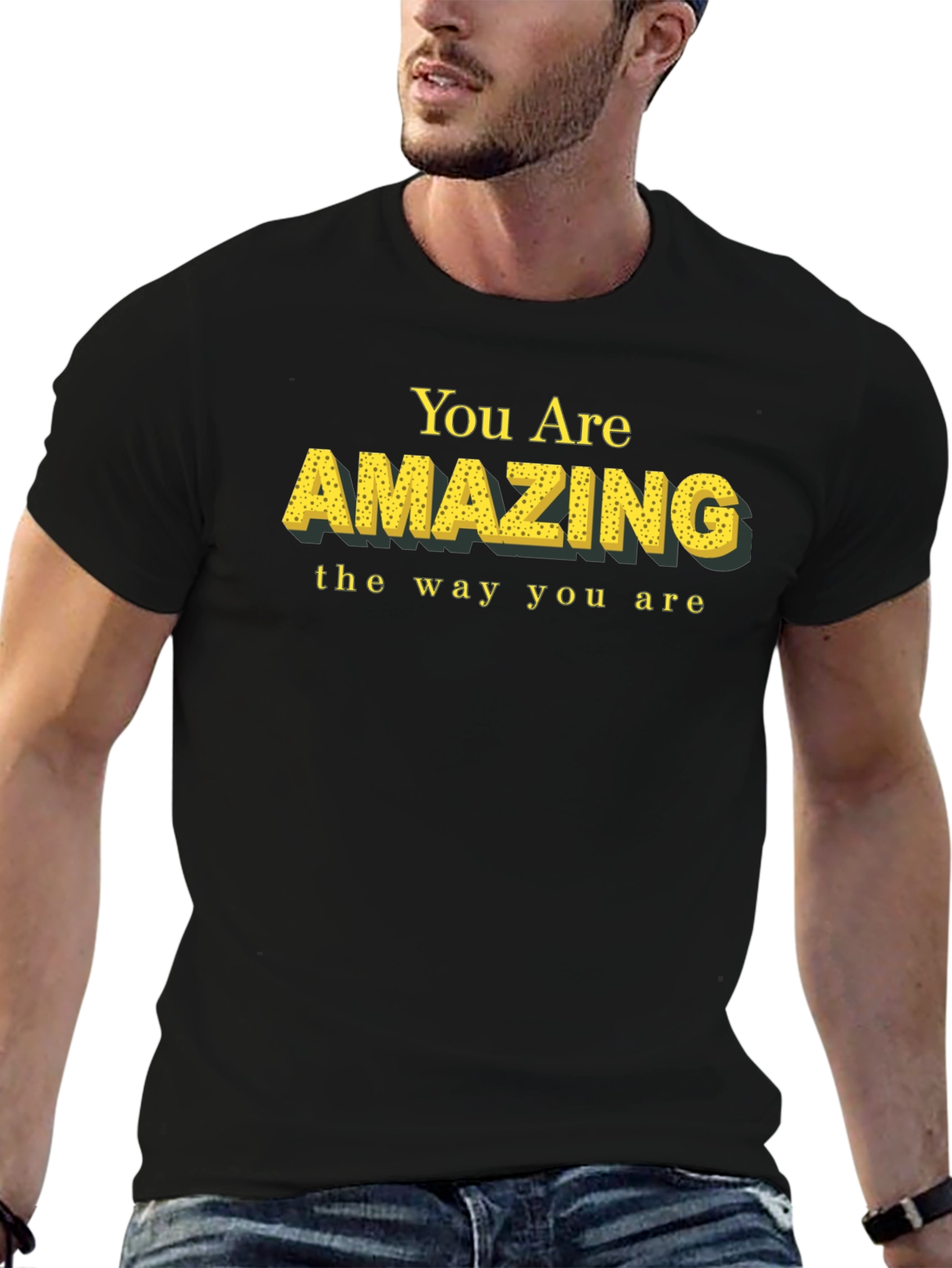 You Are Amazing Graphic Tee - Black