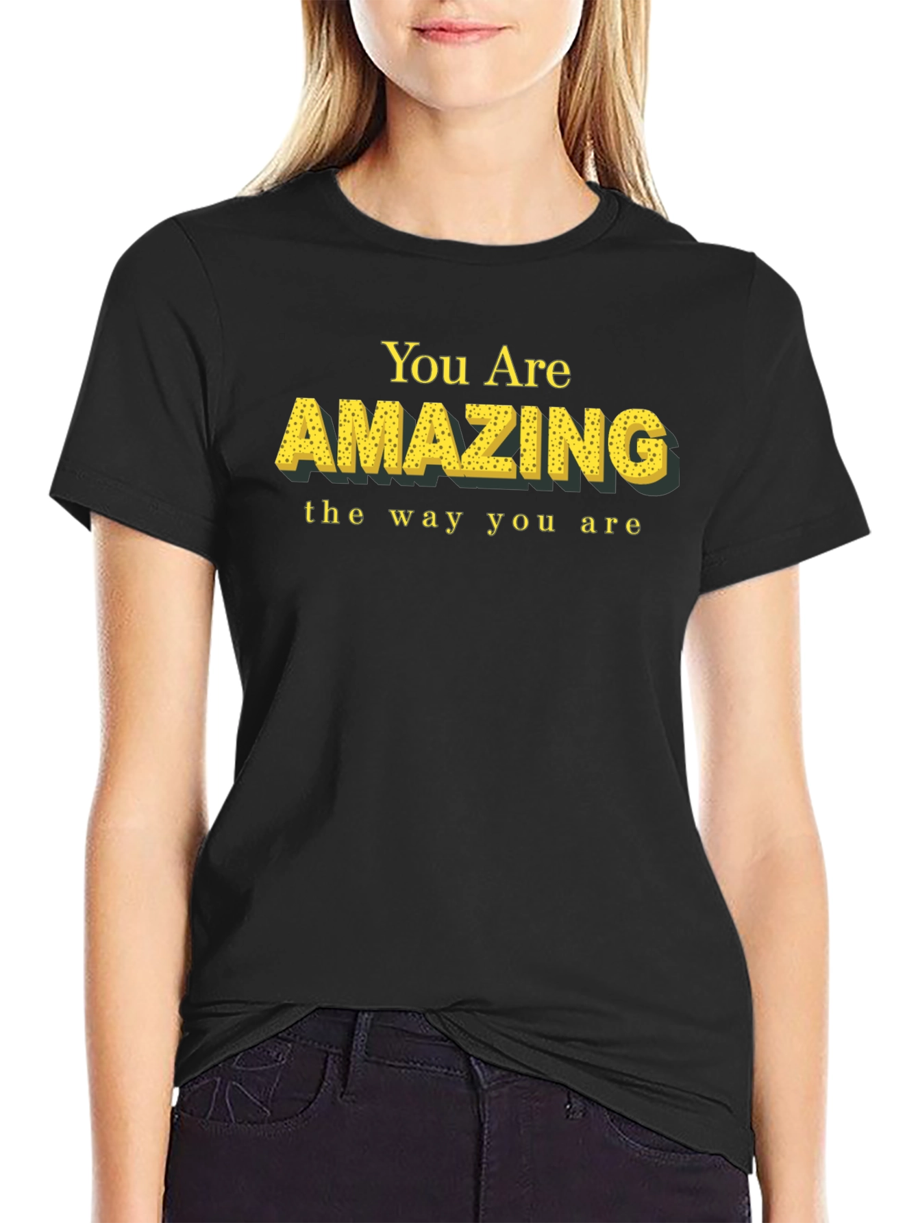 You Are Amazing Graphic Tee - Black