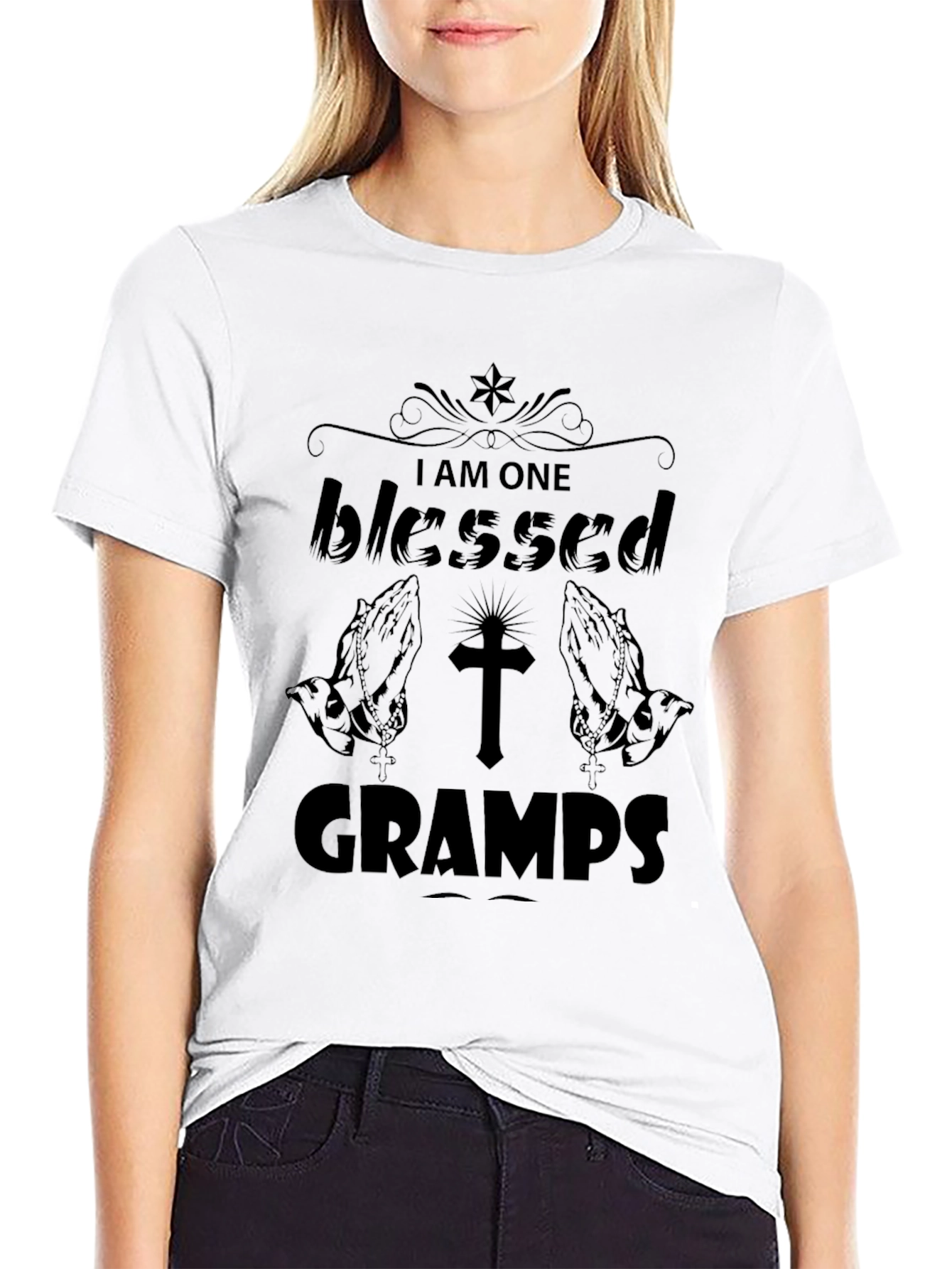 Blessed Gramps Black T-Shirt