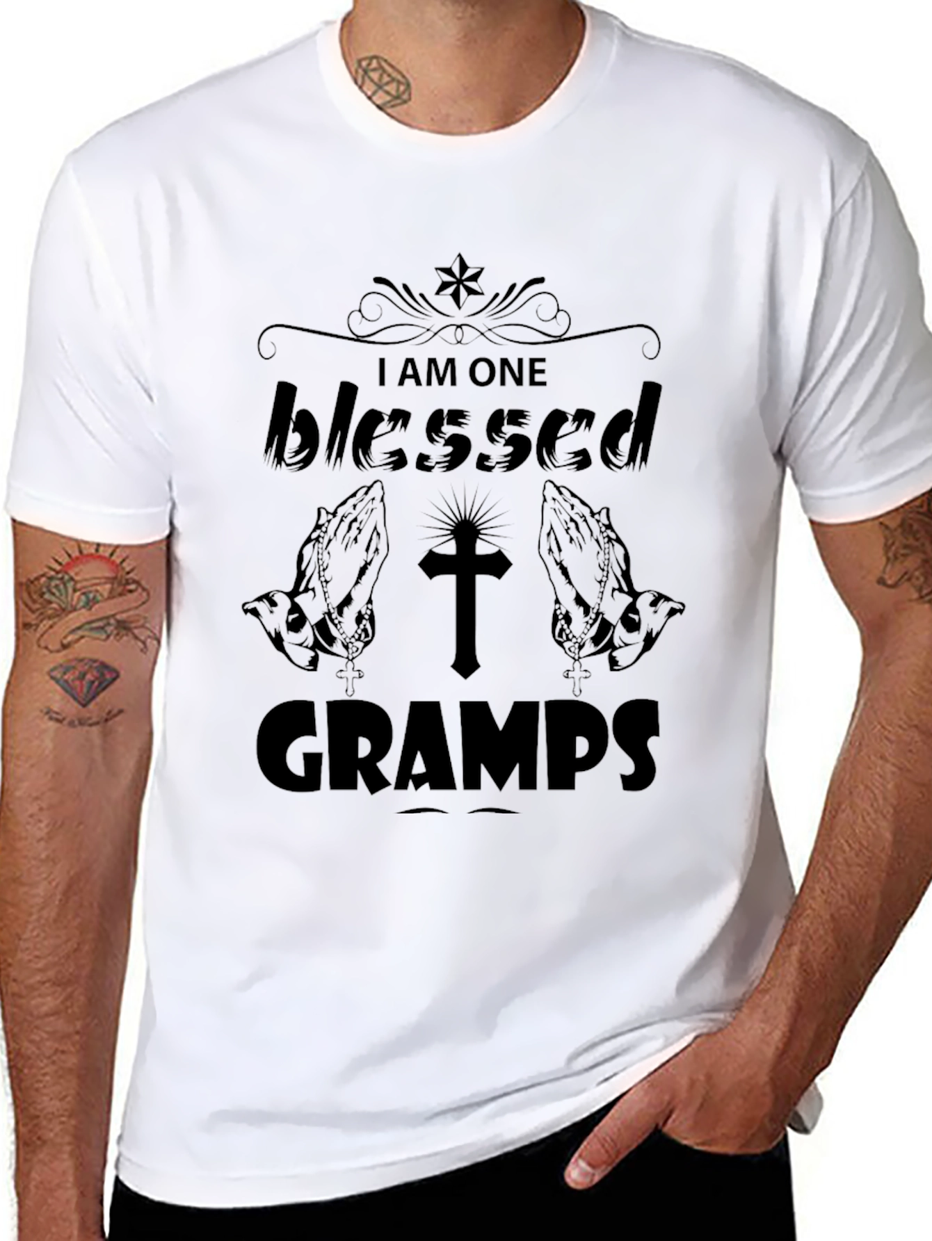 Blessed Gramps Black T-Shirt