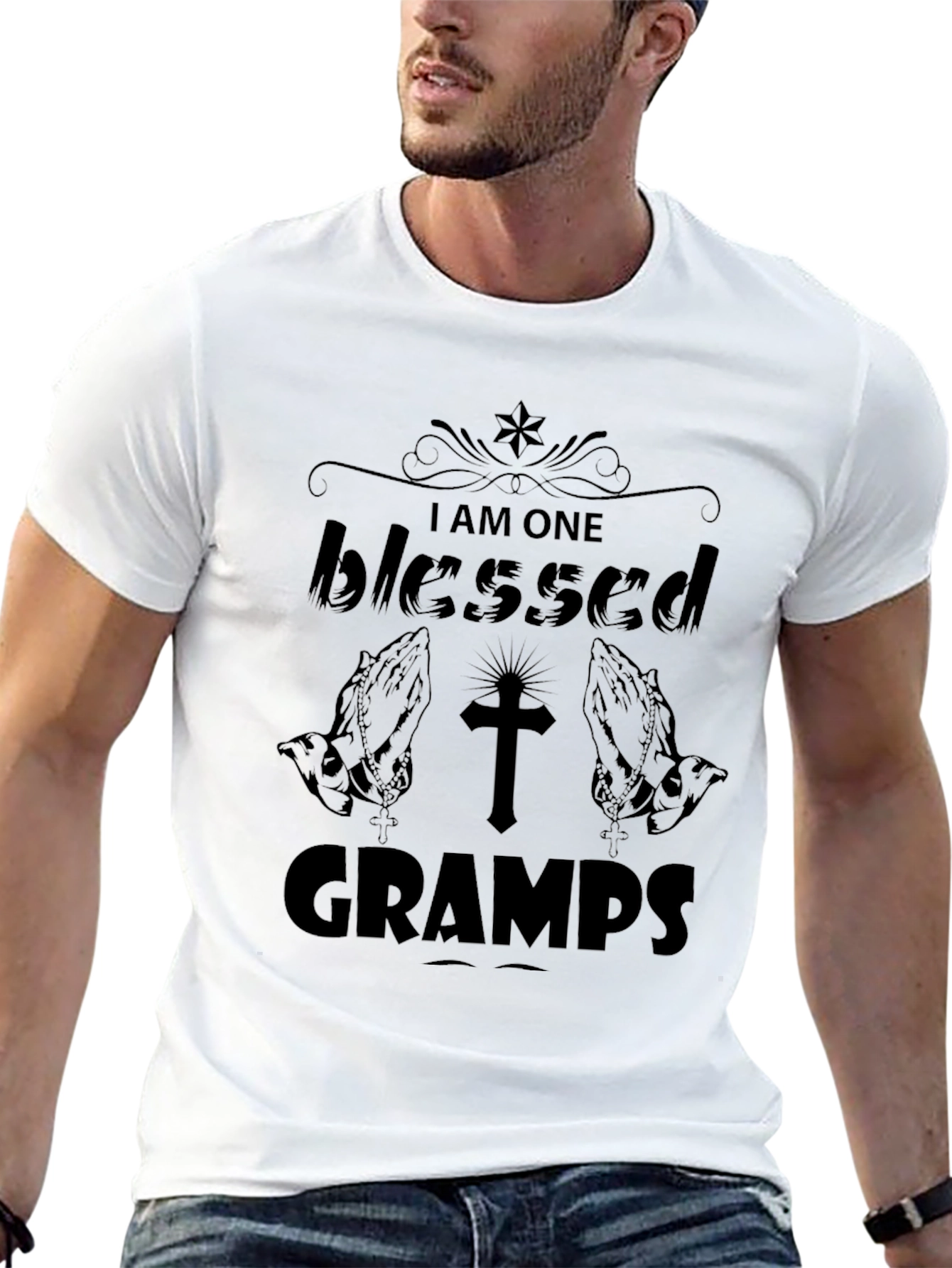 Blessed Gramps Black T-Shirt