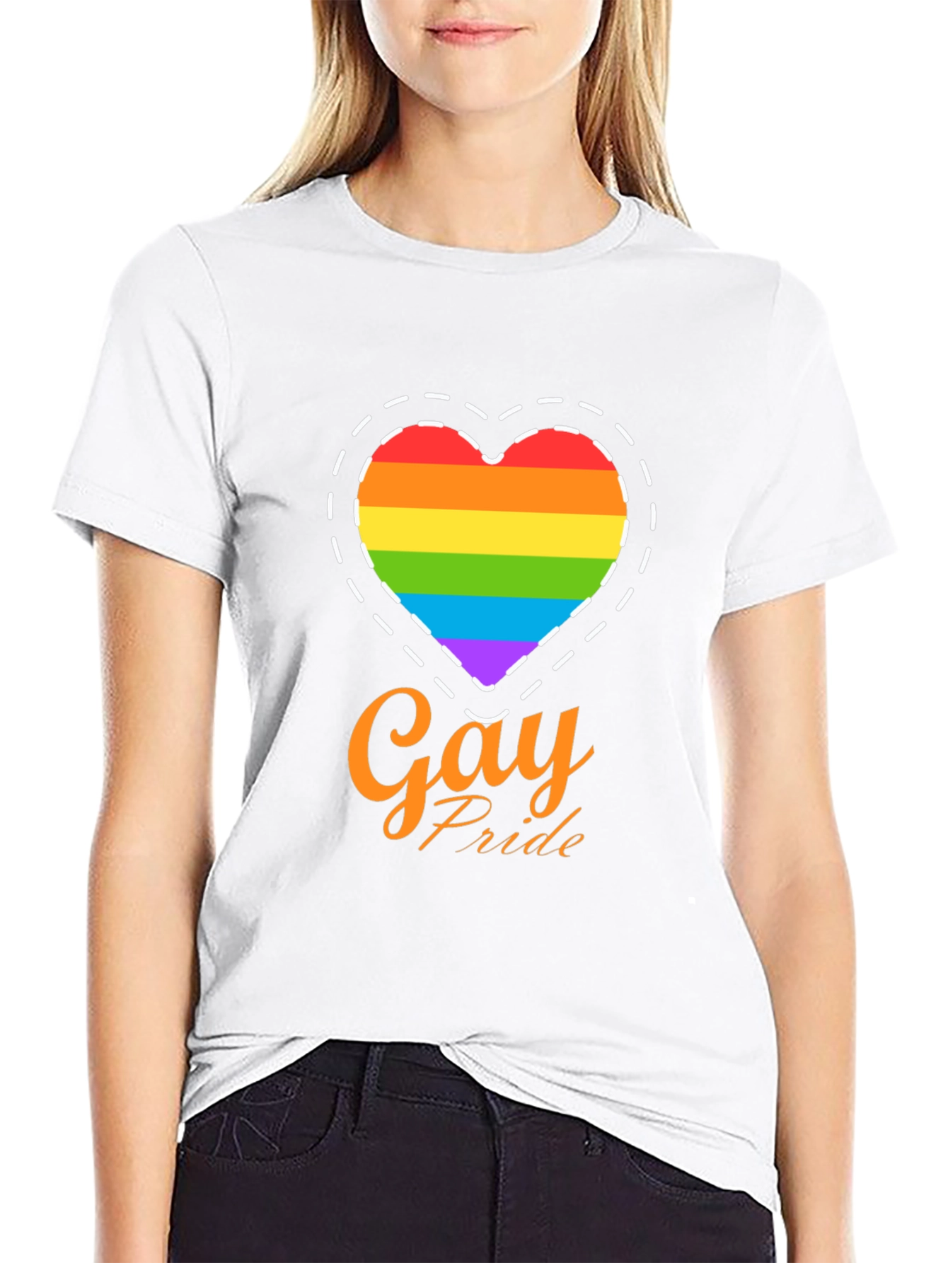 Gay Pride Rainbow Heart T-Shirt