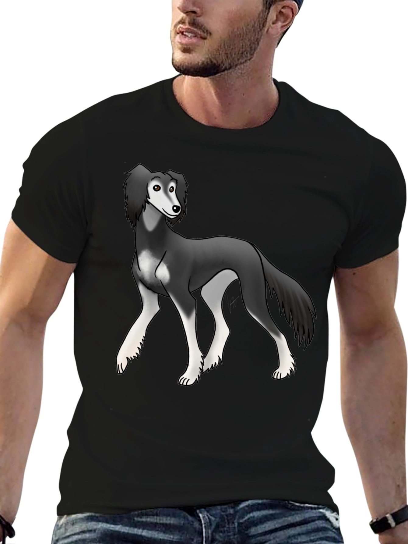 Dog Graphic Tee - Stylish Black Unisex T-Shirt