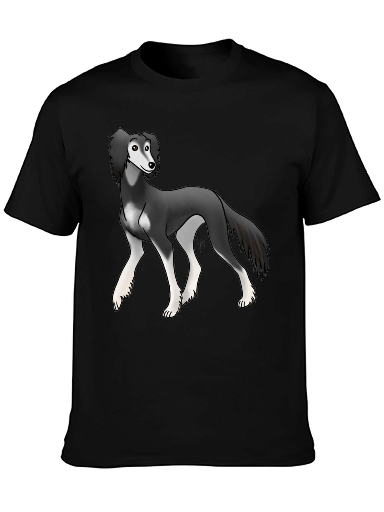 Dog Graphic Tee - Stylish Black Unisex T-Shirt