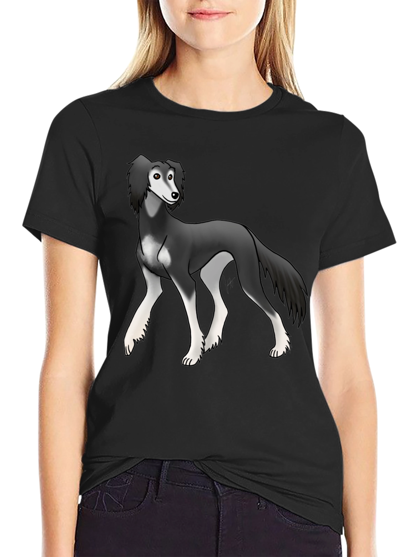 Dog Graphic Tee - Stylish Black Unisex T-Shirt