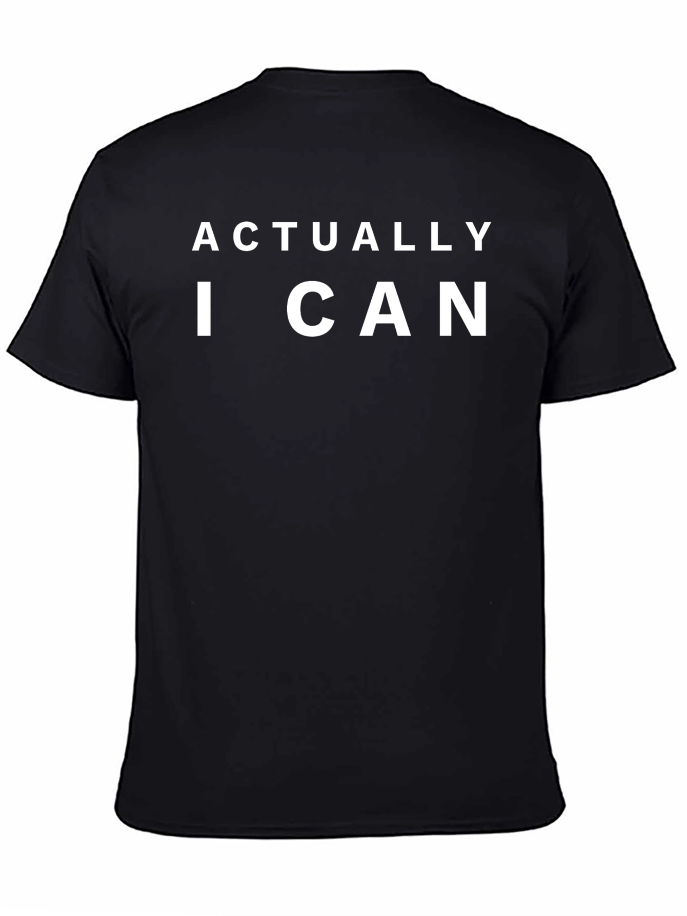 Actually I Can Mens Black T-Shirt