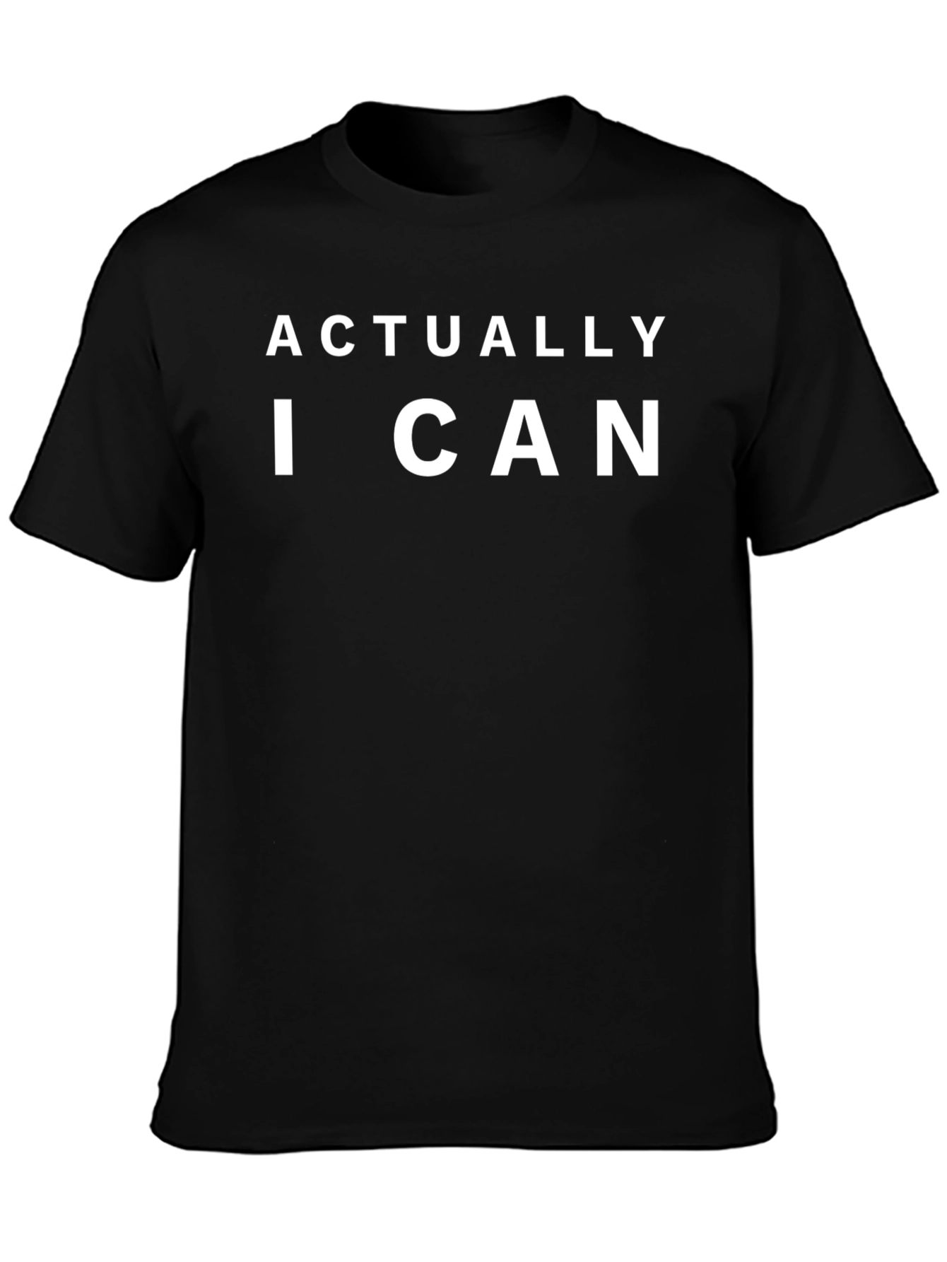 Actually I Can Mens Black T-Shirt