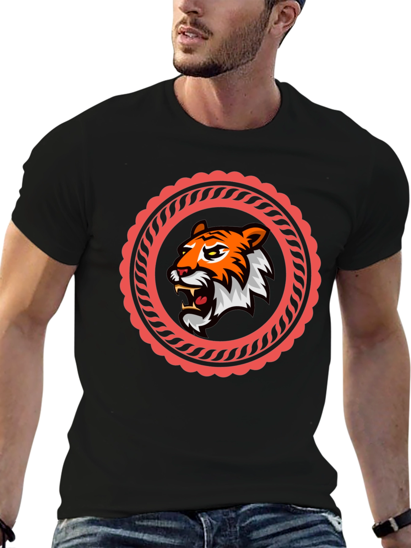 Tiger Graphic Black T-Shirt