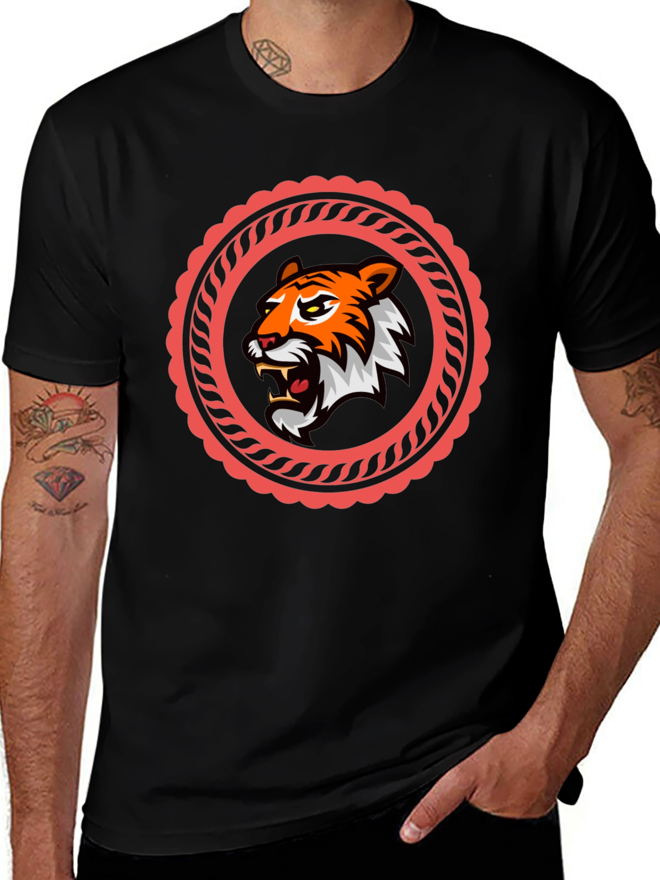 Tiger Graphic Black T-Shirt