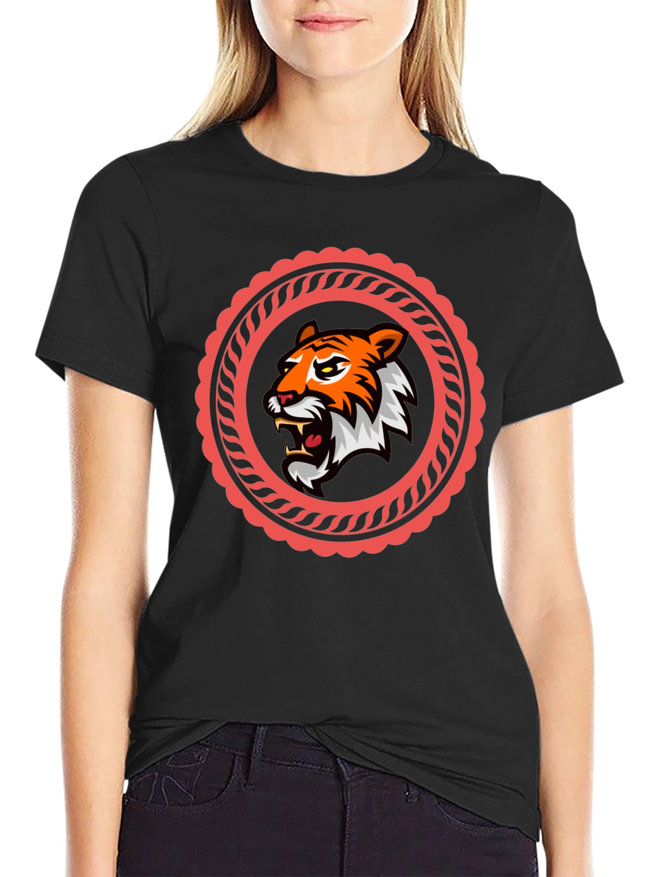 Tiger Graphic Black T-Shirt