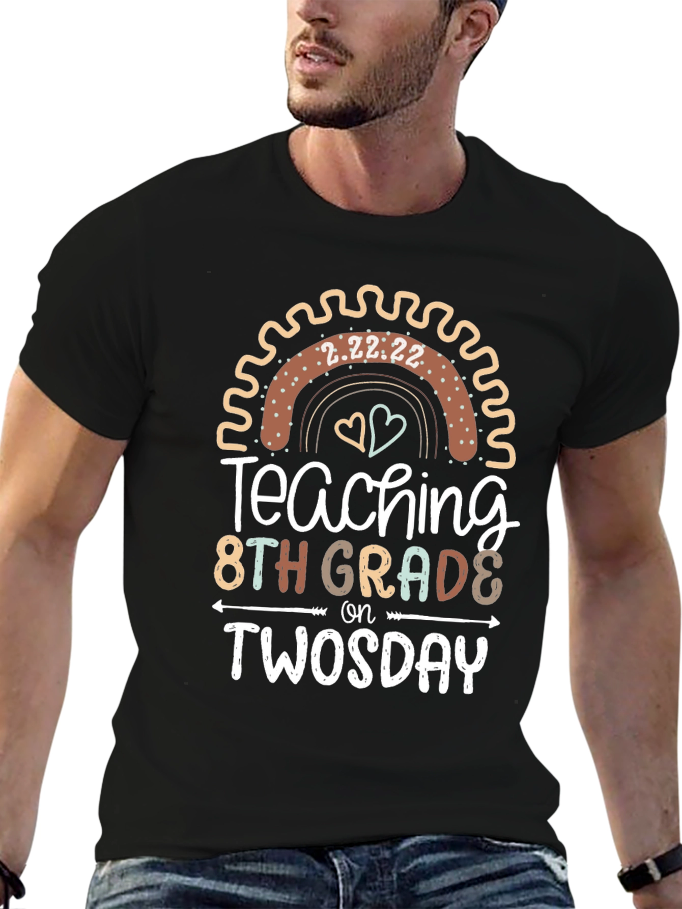 Teaching 8th Grade on Twosday Teacher T-Shirt