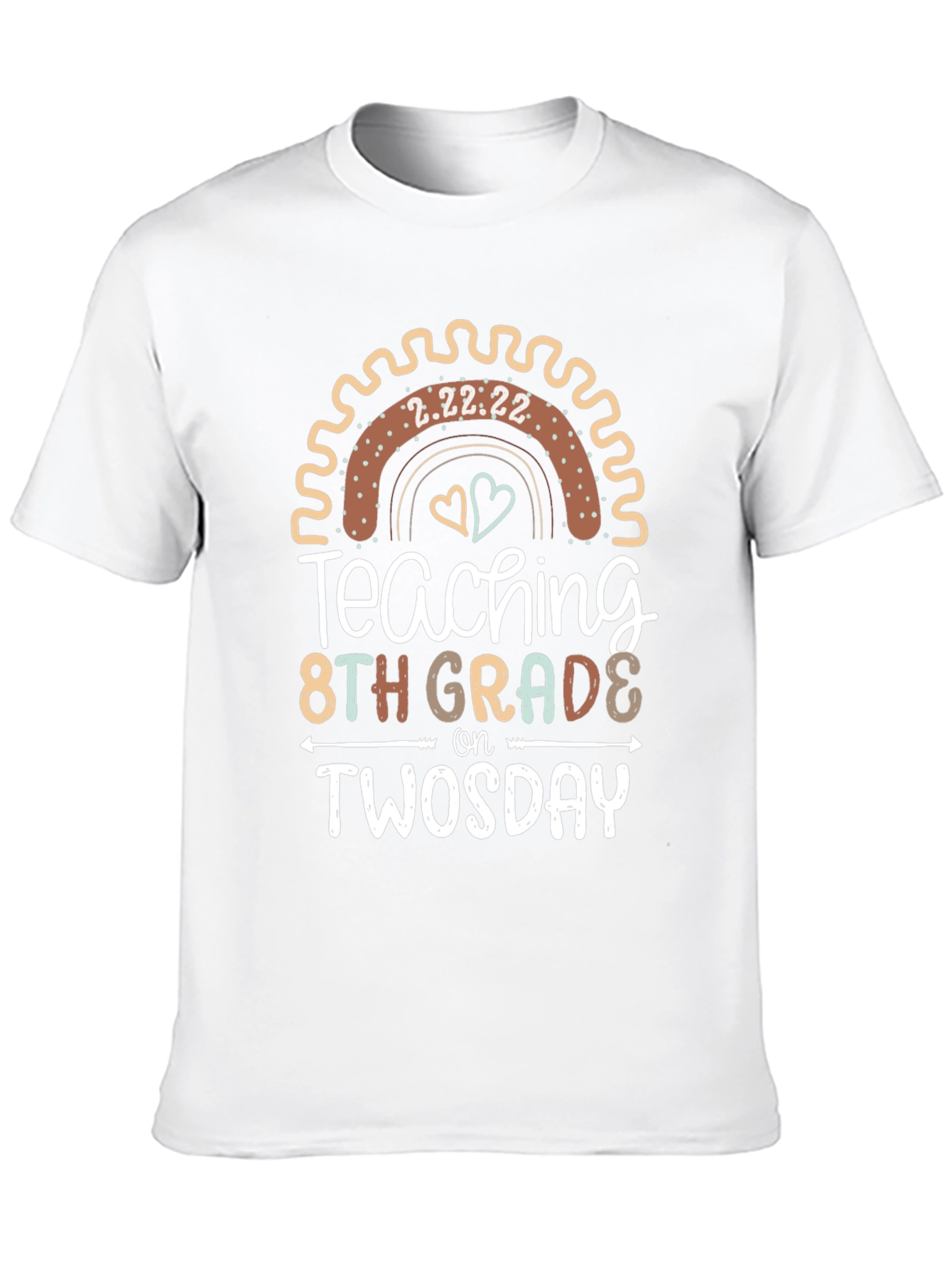 Teaching 8th Grade on Twosday Teacher T-Shirt