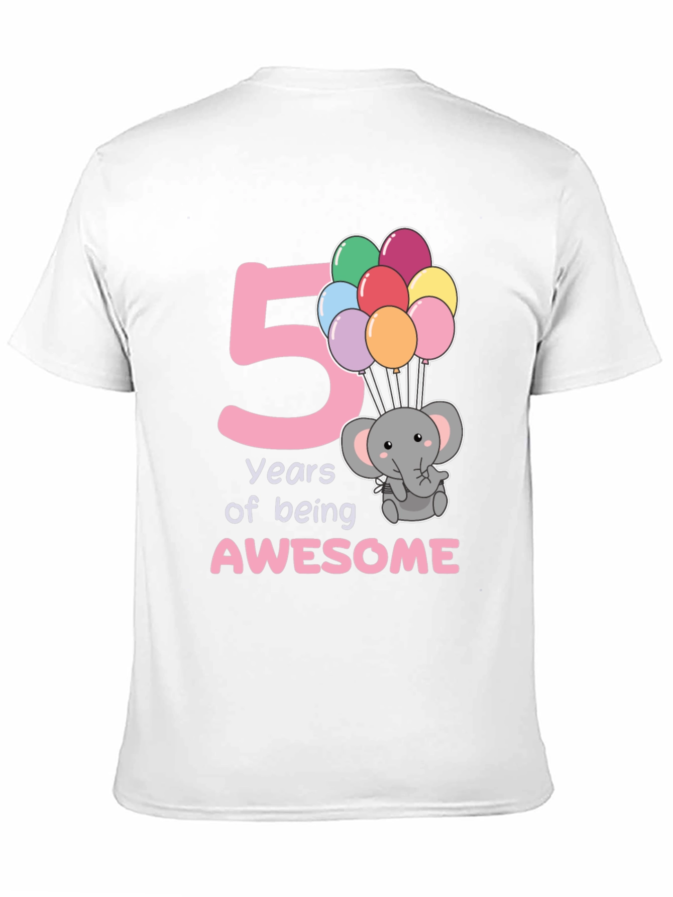 5th Birthday Elephant Balloon T-Shirt
