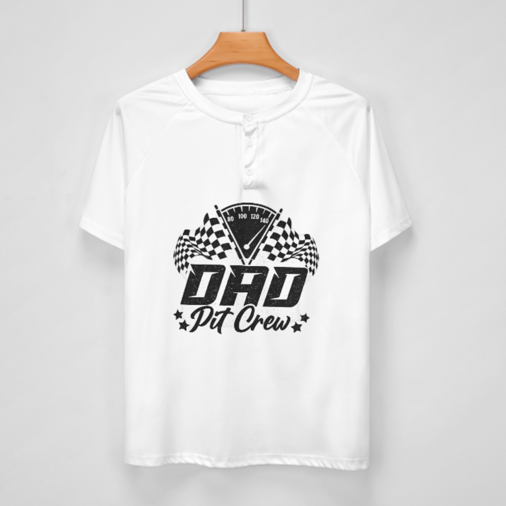 Dad Pit Crew Racing T-Shirt | Funny Race Day Dad Graphic Tee for Motorsport Fans(z1014)