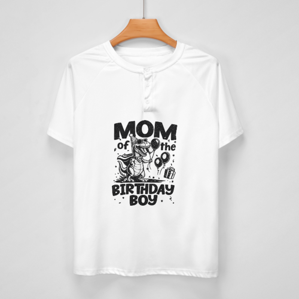 Mom of the Birthday Boy Dinosaur Party T-Shirt | Cute Dino Birthday Celebration Tee(z1020)