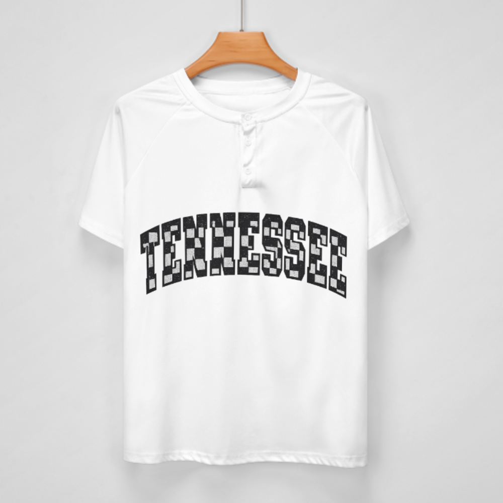 Tennessee Checkerboard Vintage Graphic T-Shirt | Southern Pride Collegiate Style Tee(z1018)