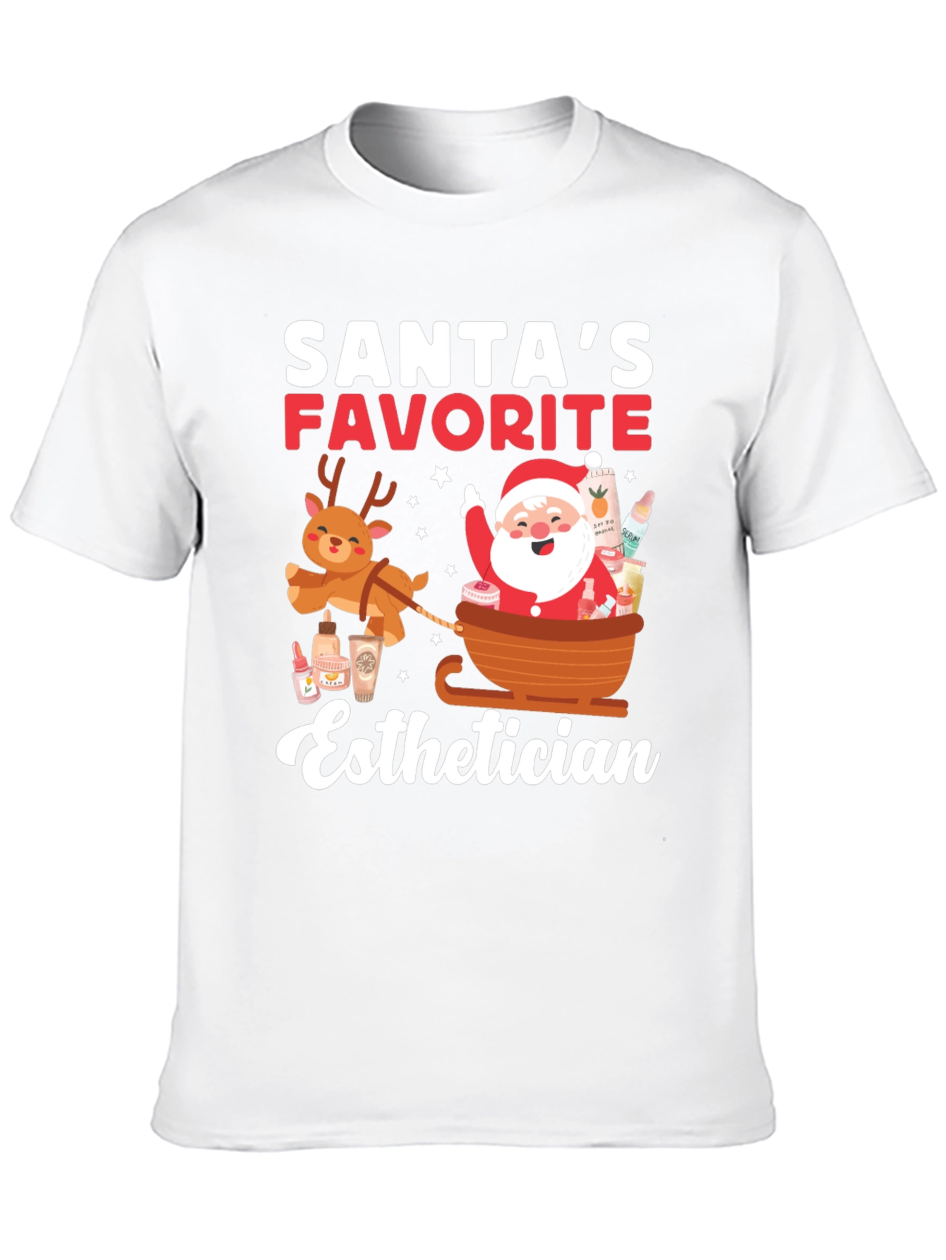 Santas Favorite Esthetician T-Shirt - Holiday Cheer!