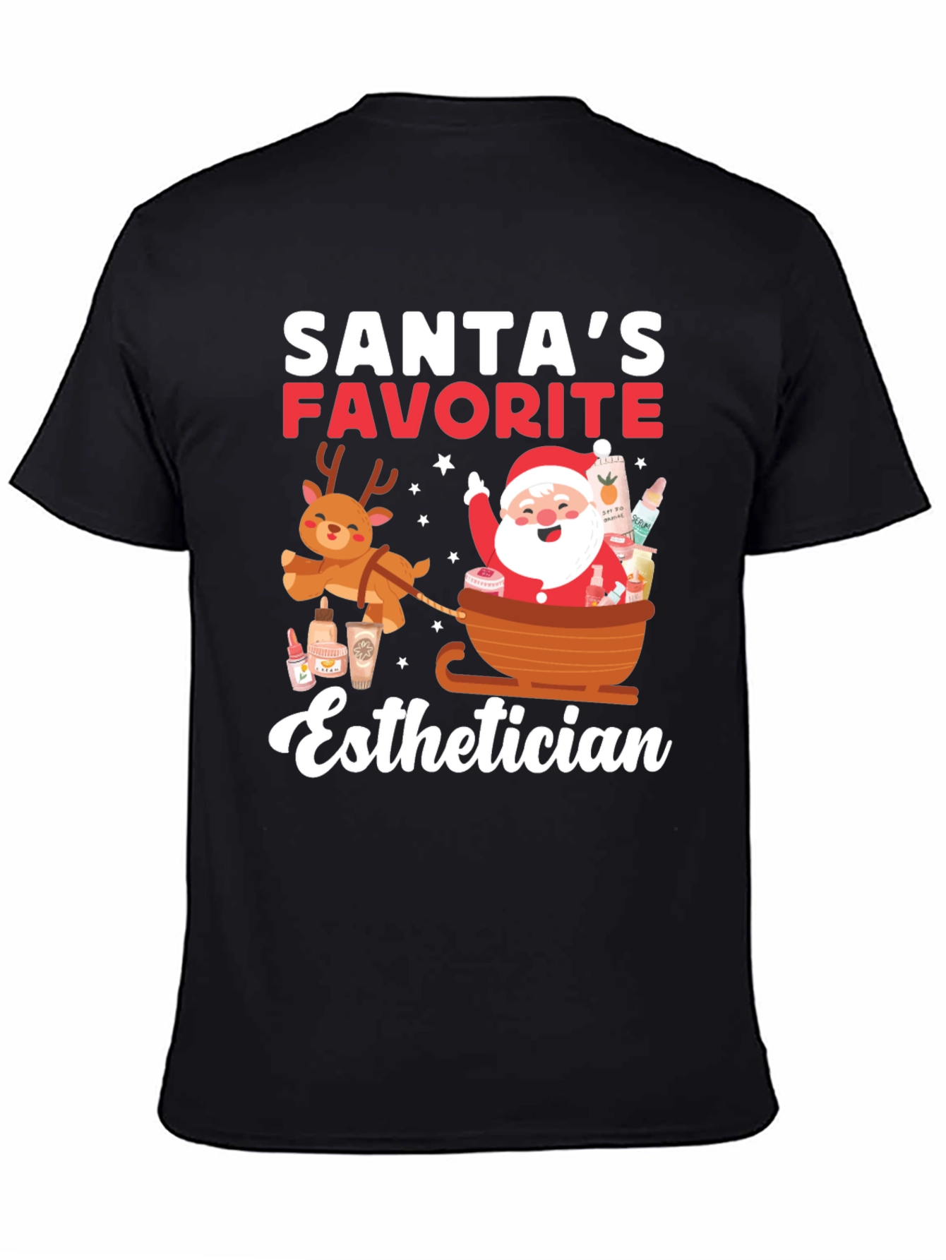 Santas Favorite Esthetician T-Shirt - Holiday Cheer!