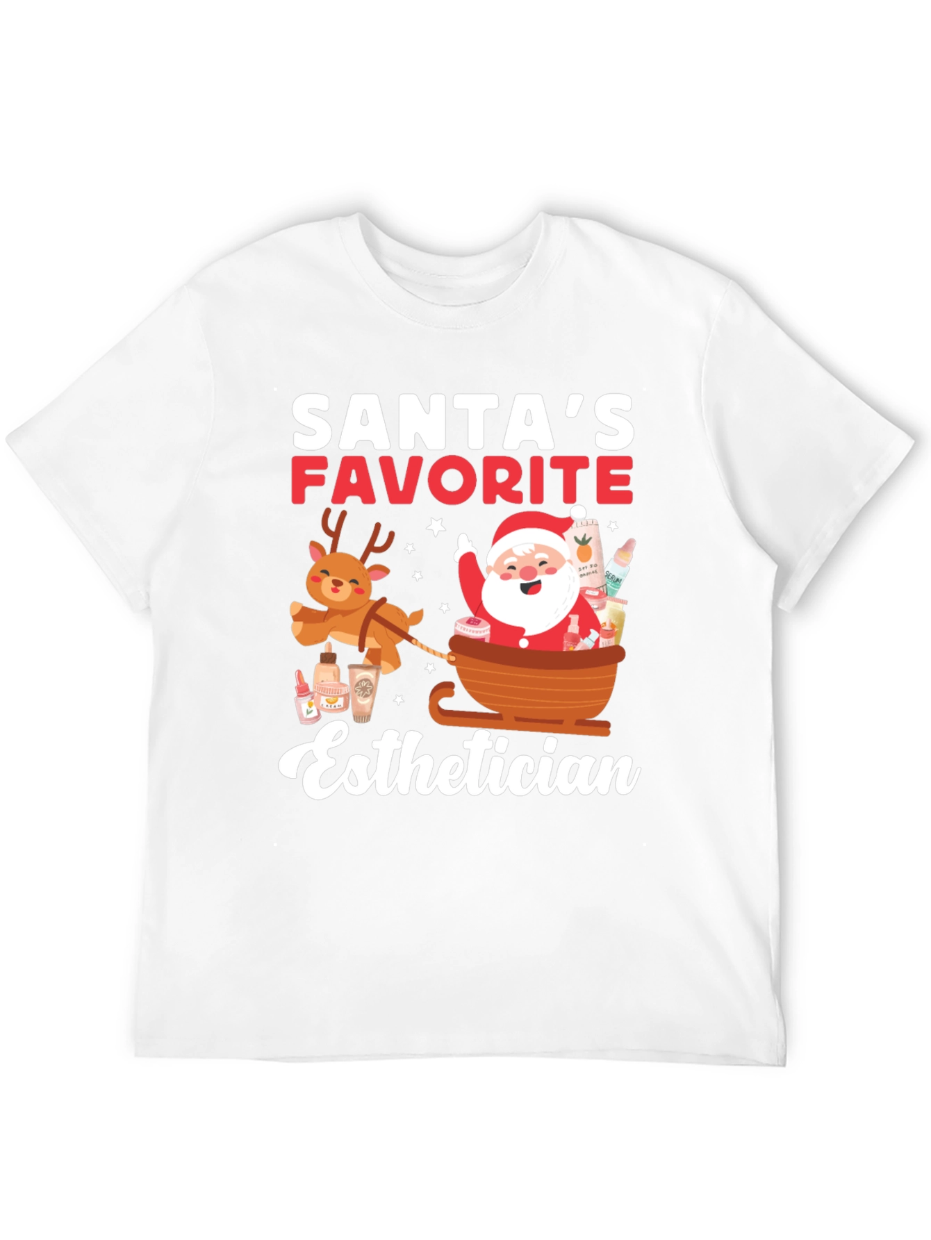 Santas Favorite Esthetician T-Shirt - Holiday Cheer!