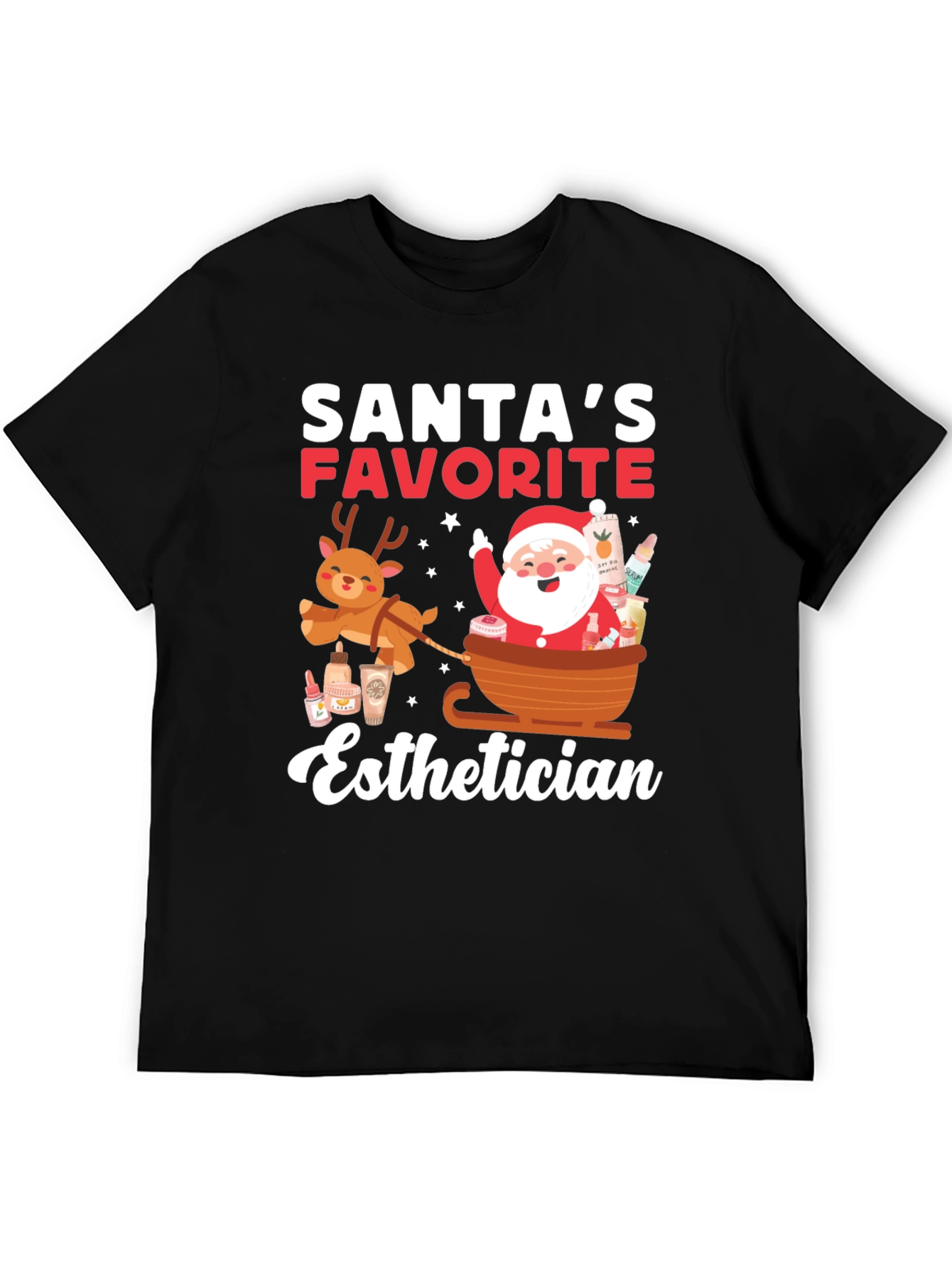 Santas Favorite Esthetician T-Shirt - Holiday Cheer!