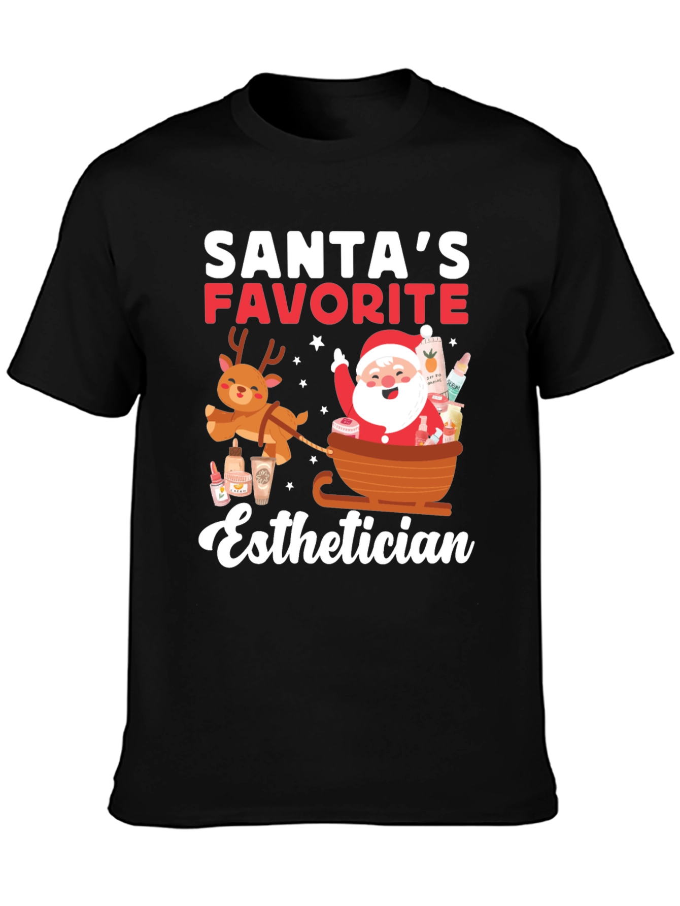 Santas Favorite Esthetician T-Shirt - Holiday Cheer!