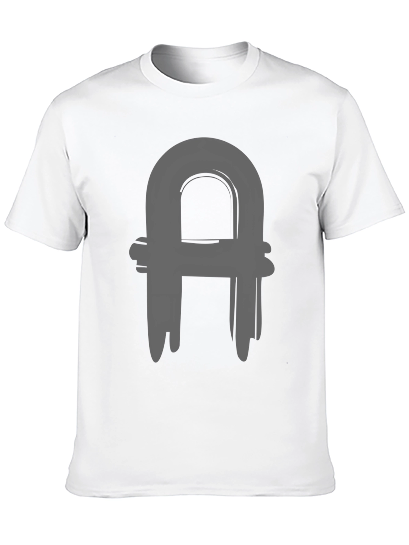 Abstract A Graphic Tee - Casual Black T-Shirt