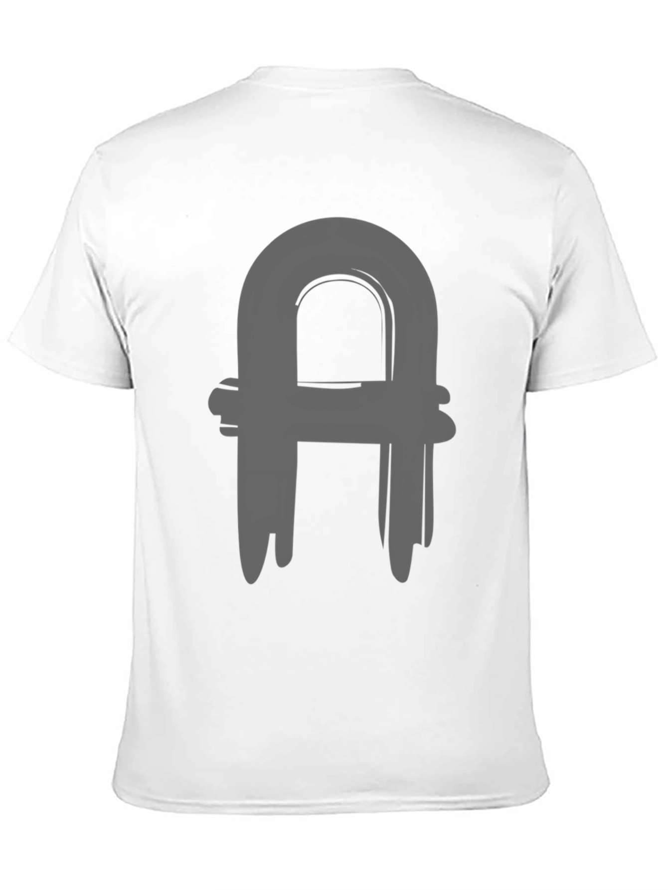 Abstract A Graphic Tee - Casual Black T-Shirt