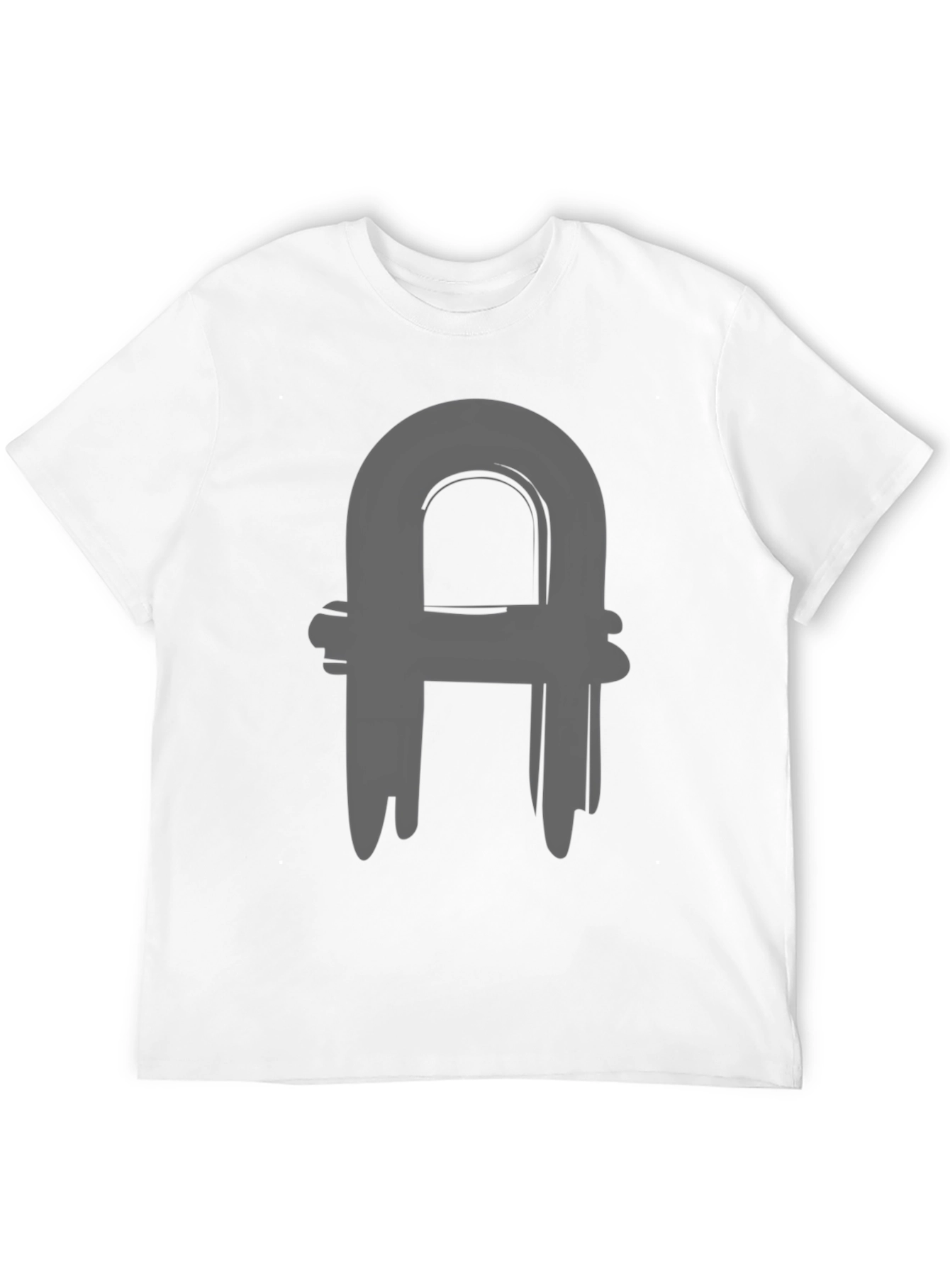 Abstract A Graphic Tee - Casual Black T-Shirt