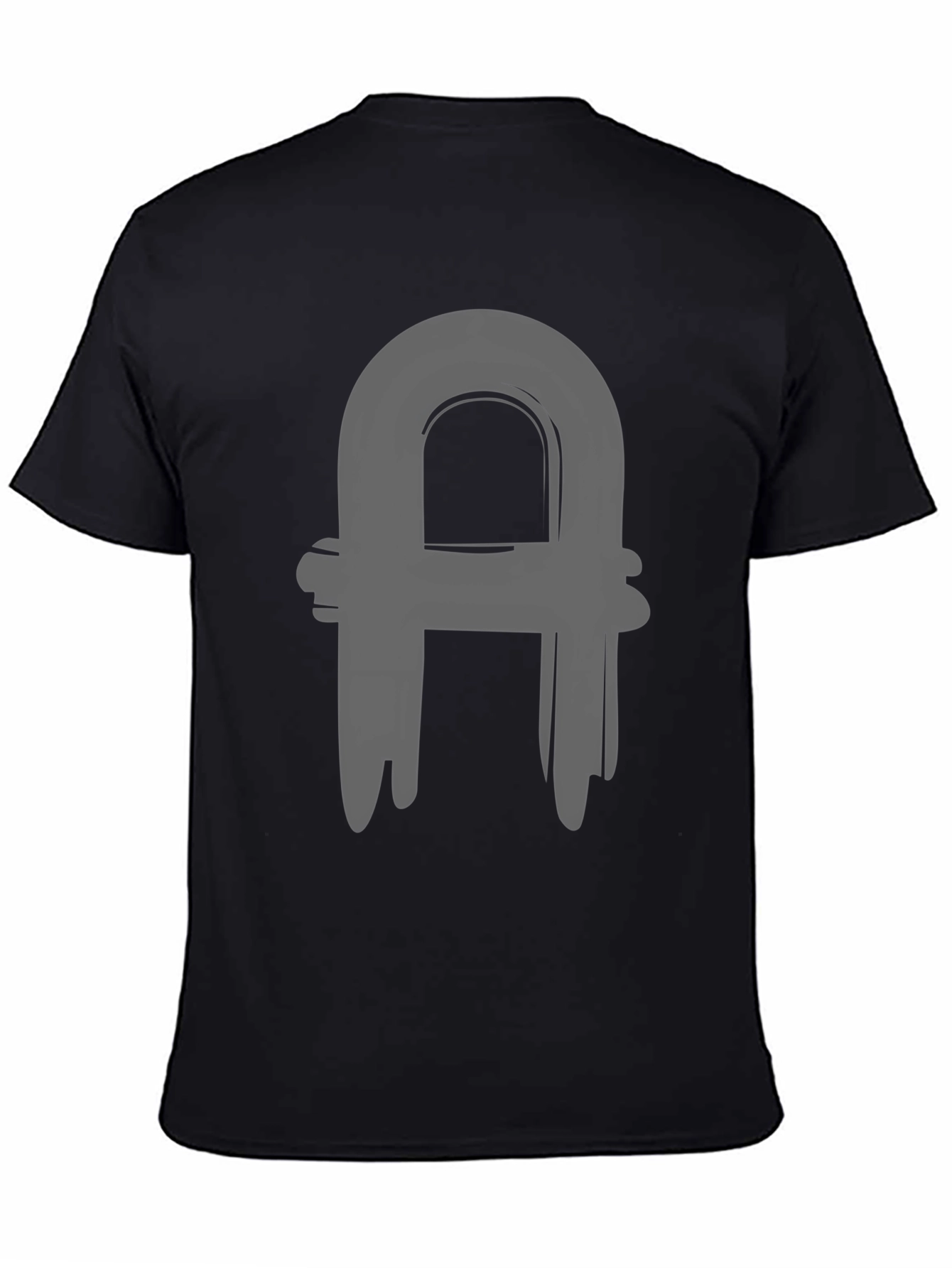 Abstract A Graphic Tee - Casual Black T-Shirt