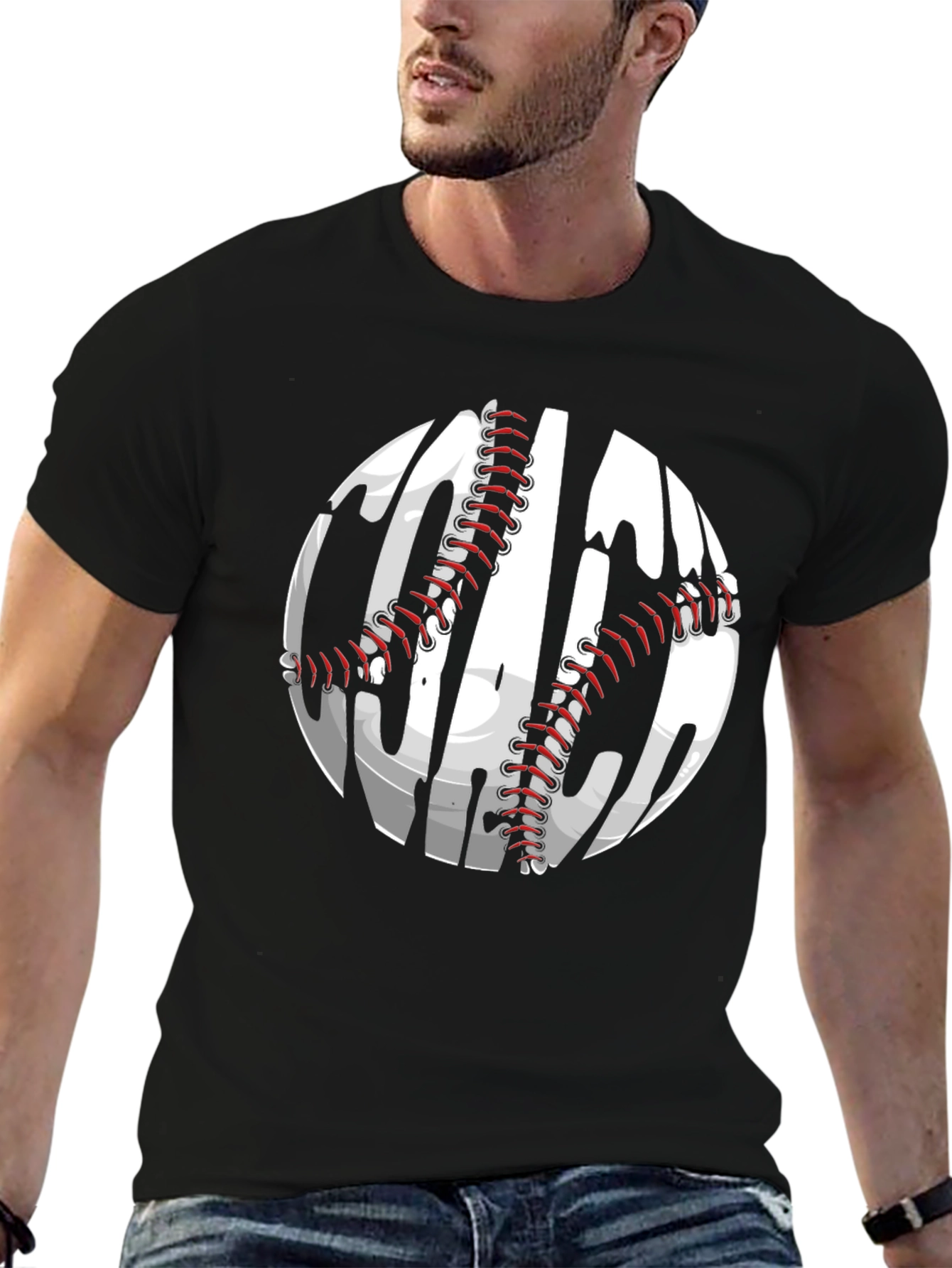 Baseball Coach Graphic Tee - Black