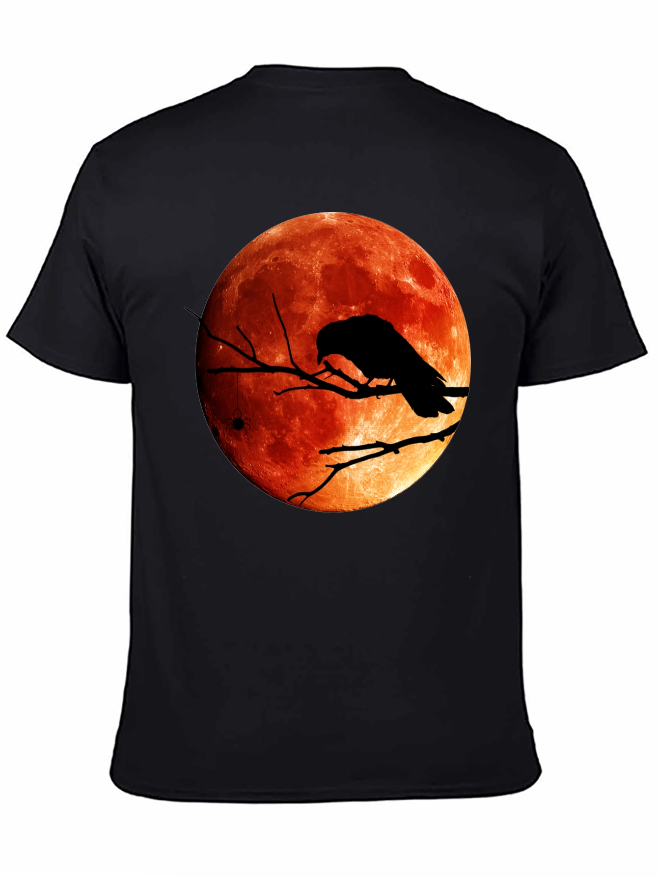 Raven Blood Moon Graphic Tee - Mens Black T-Shirt
