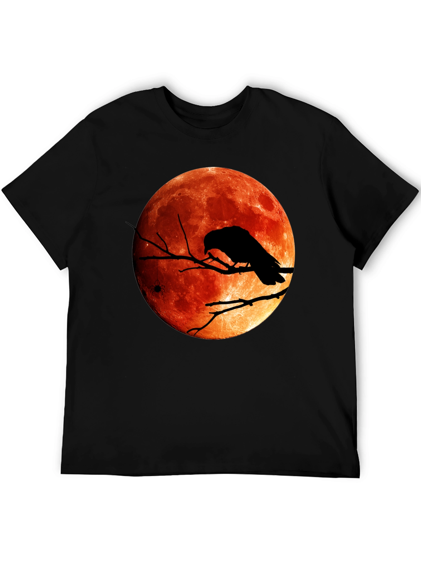 Raven Blood Moon Graphic Tee - Mens Black T-Shirt