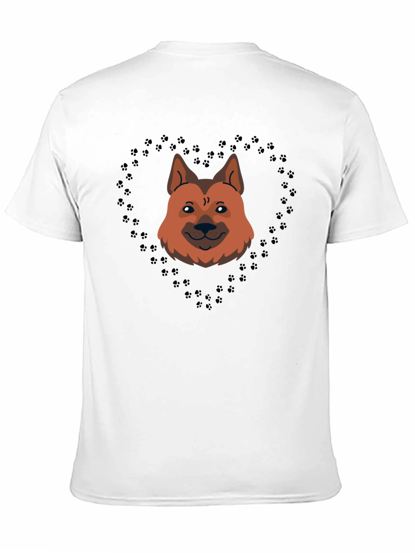 Paw Heart Dog Face T-Shirt – Cute Dog Lover Tee