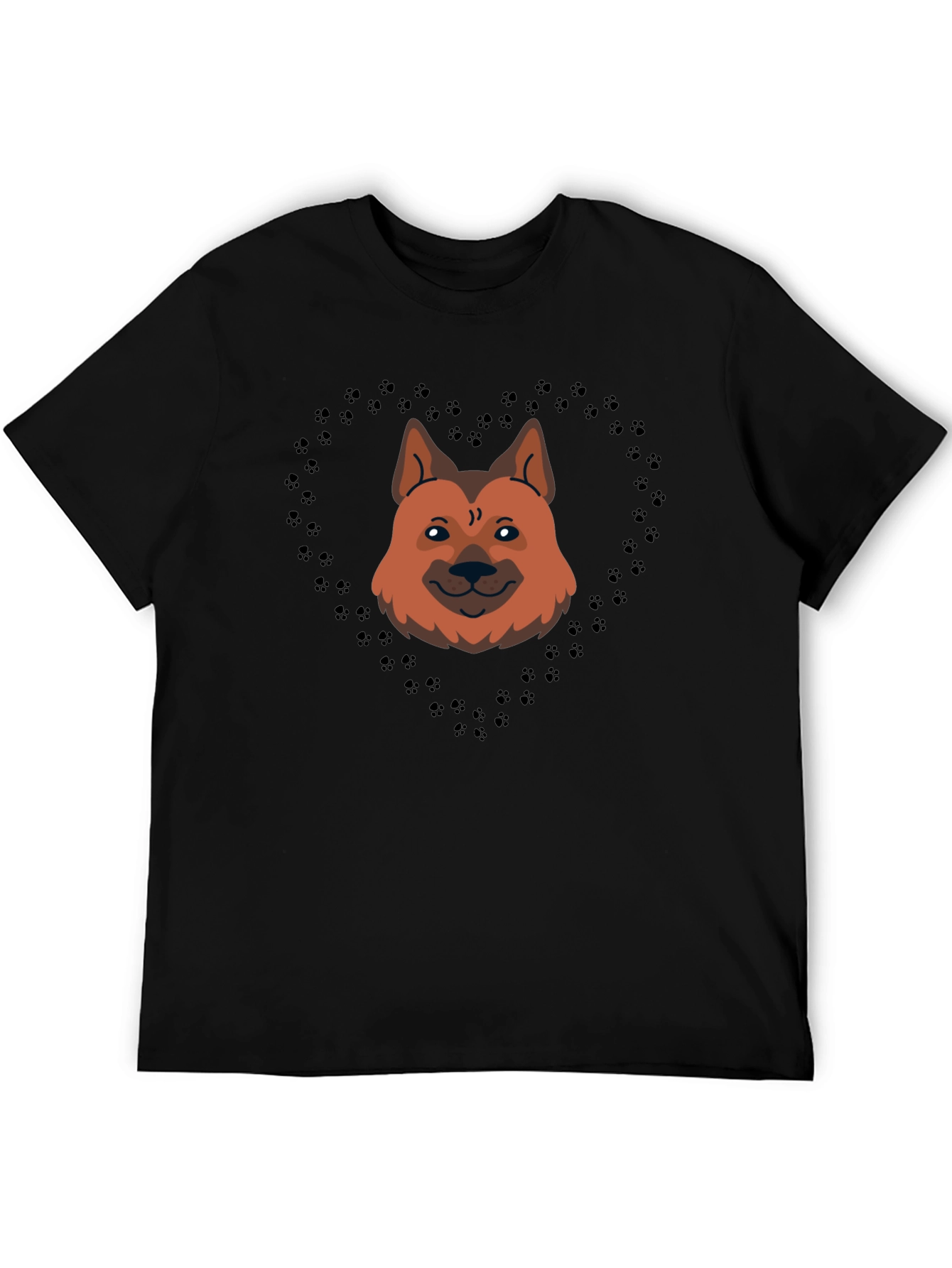 Paw Heart Dog Face T-Shirt – Cute Dog Lover Tee