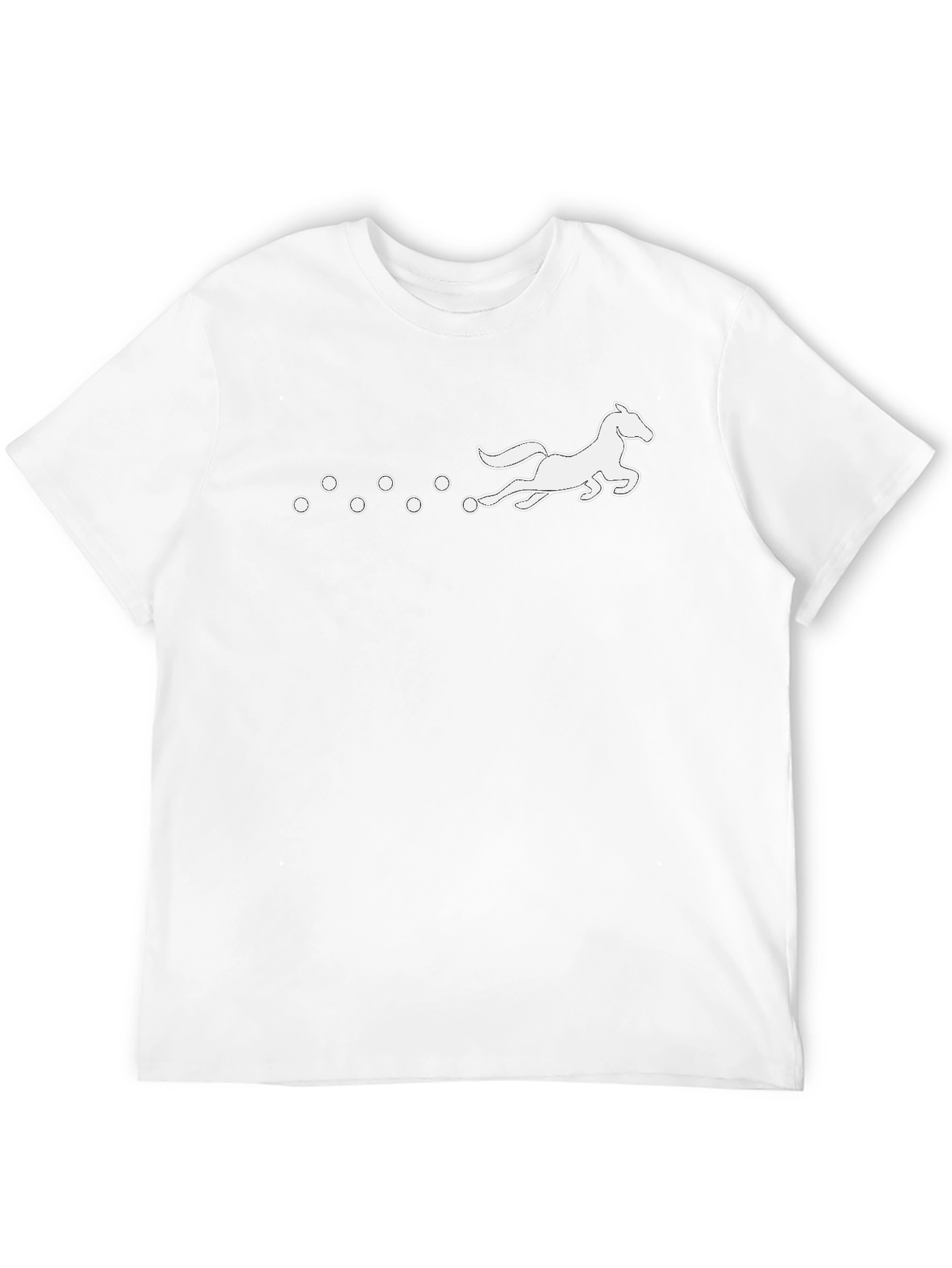 Horse and Spheres Graphic Black T-Shirt