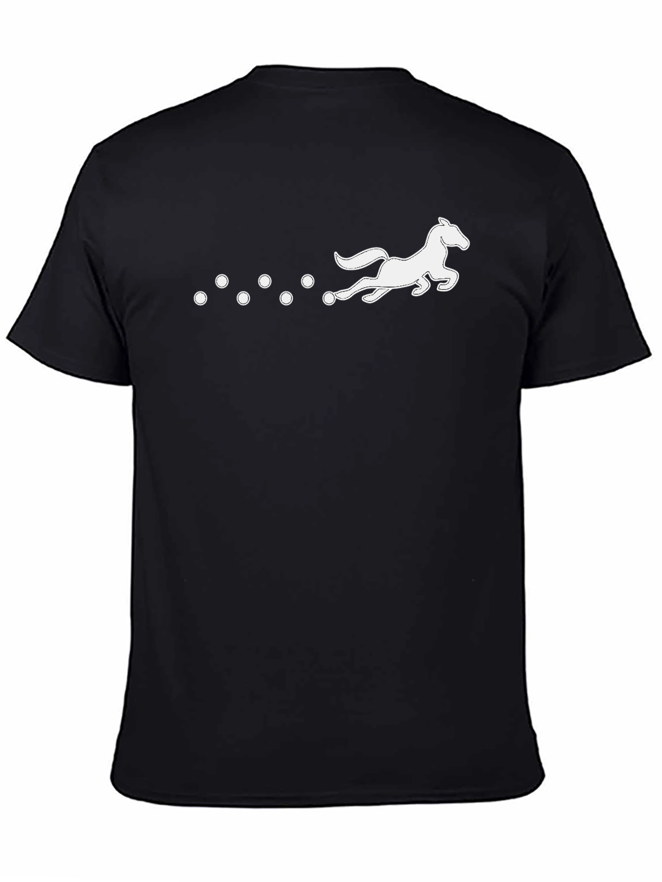 Horse and Spheres Graphic Black T-Shirt