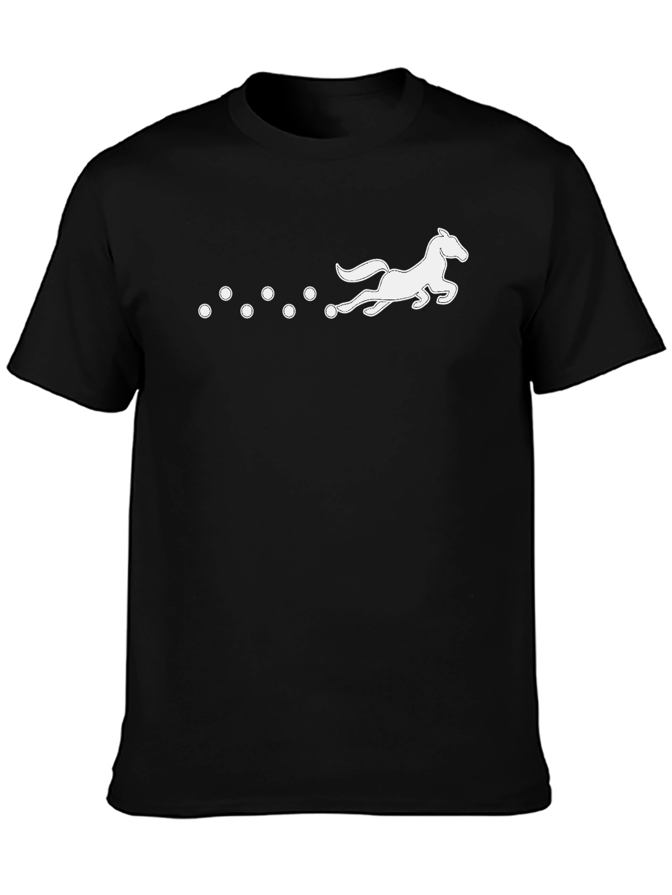 Horse and Spheres Graphic Black T-Shirt