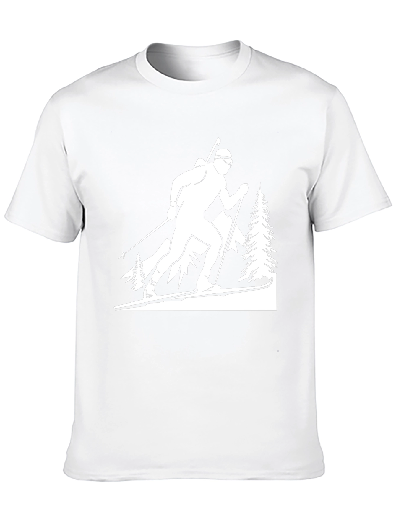 Biathlon Skier Graphic Tee - Black