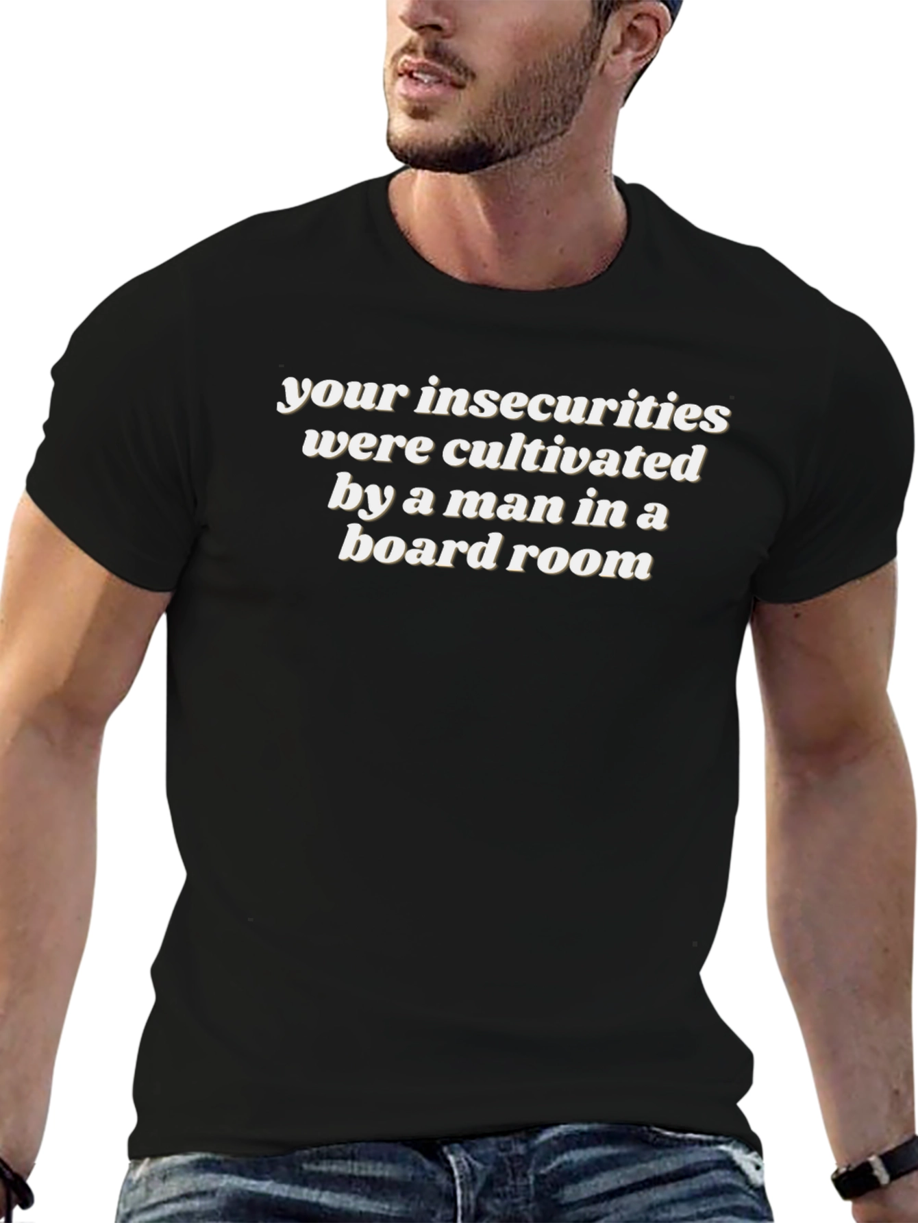 Insecurities Cultivated Tee - Statement Black T-Shirt