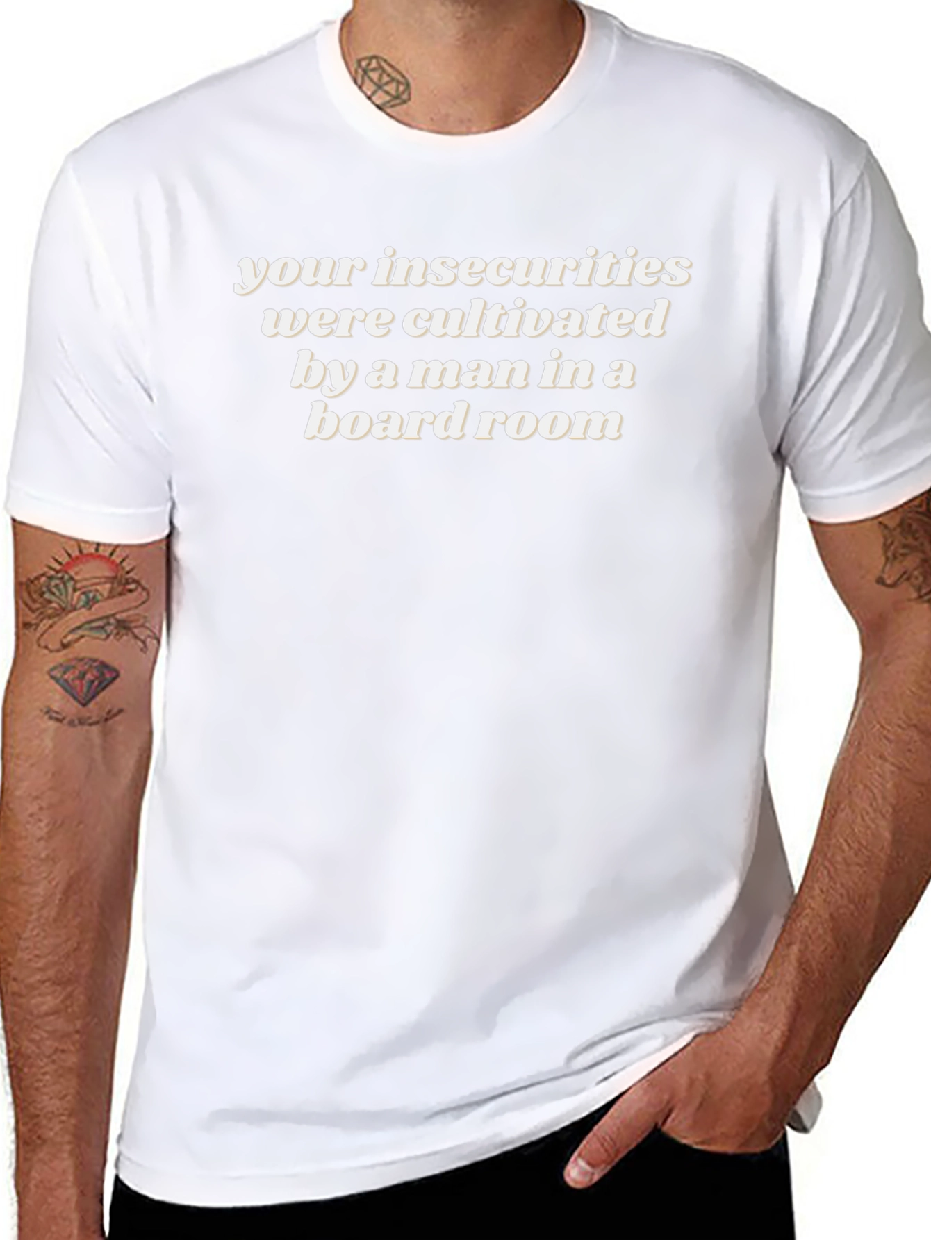 Insecurities Cultivated Tee - Statement Black T-Shirt