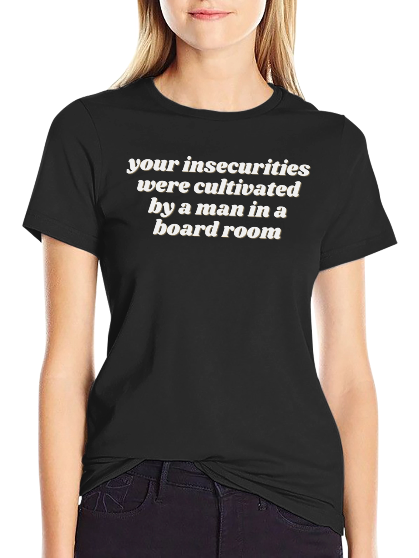 Insecurities Cultivated Tee - Statement Black T-Shirt