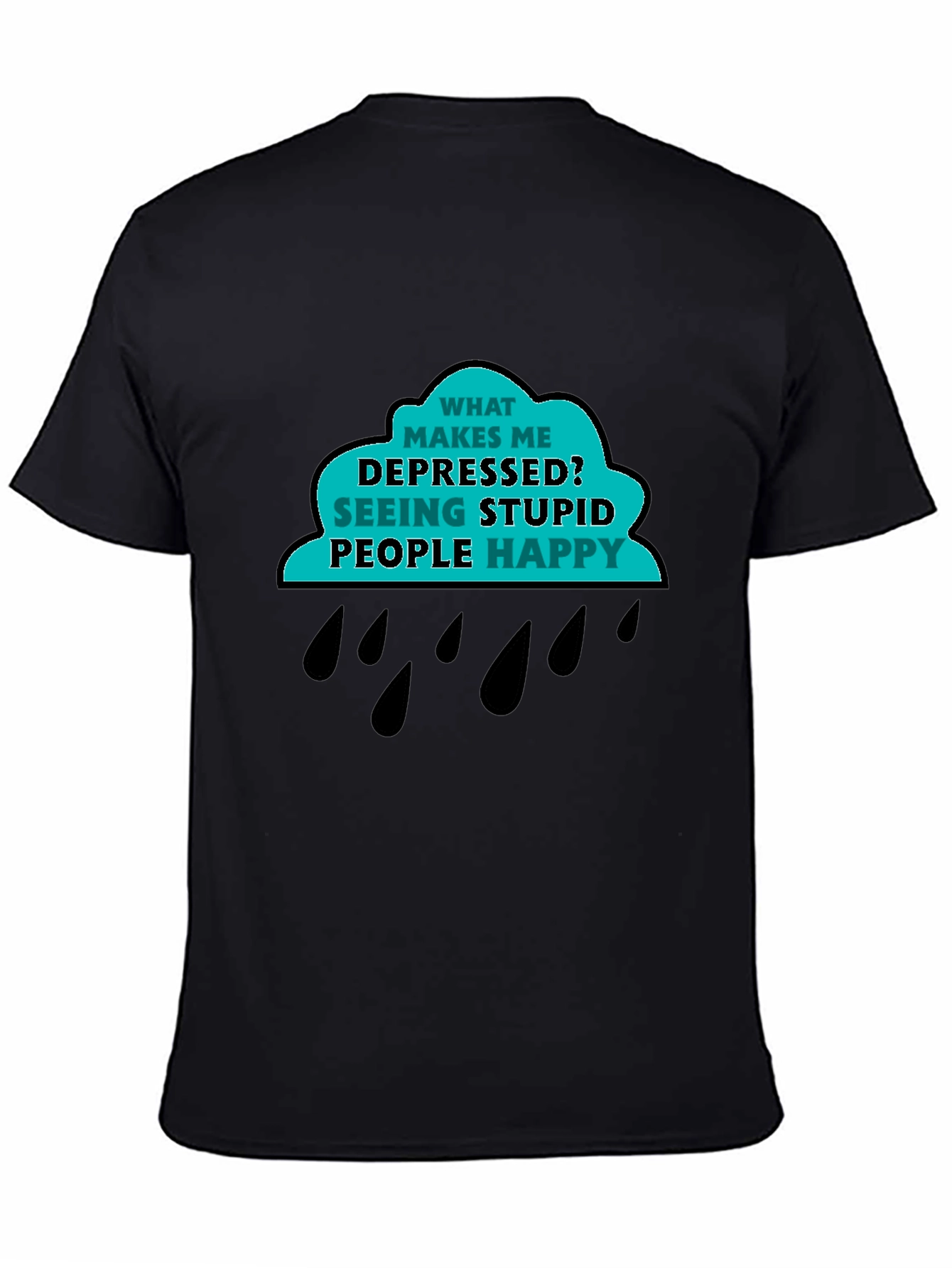 Depressed Seeing Stupid People T-Shirt - Funny Sarcastic Tee